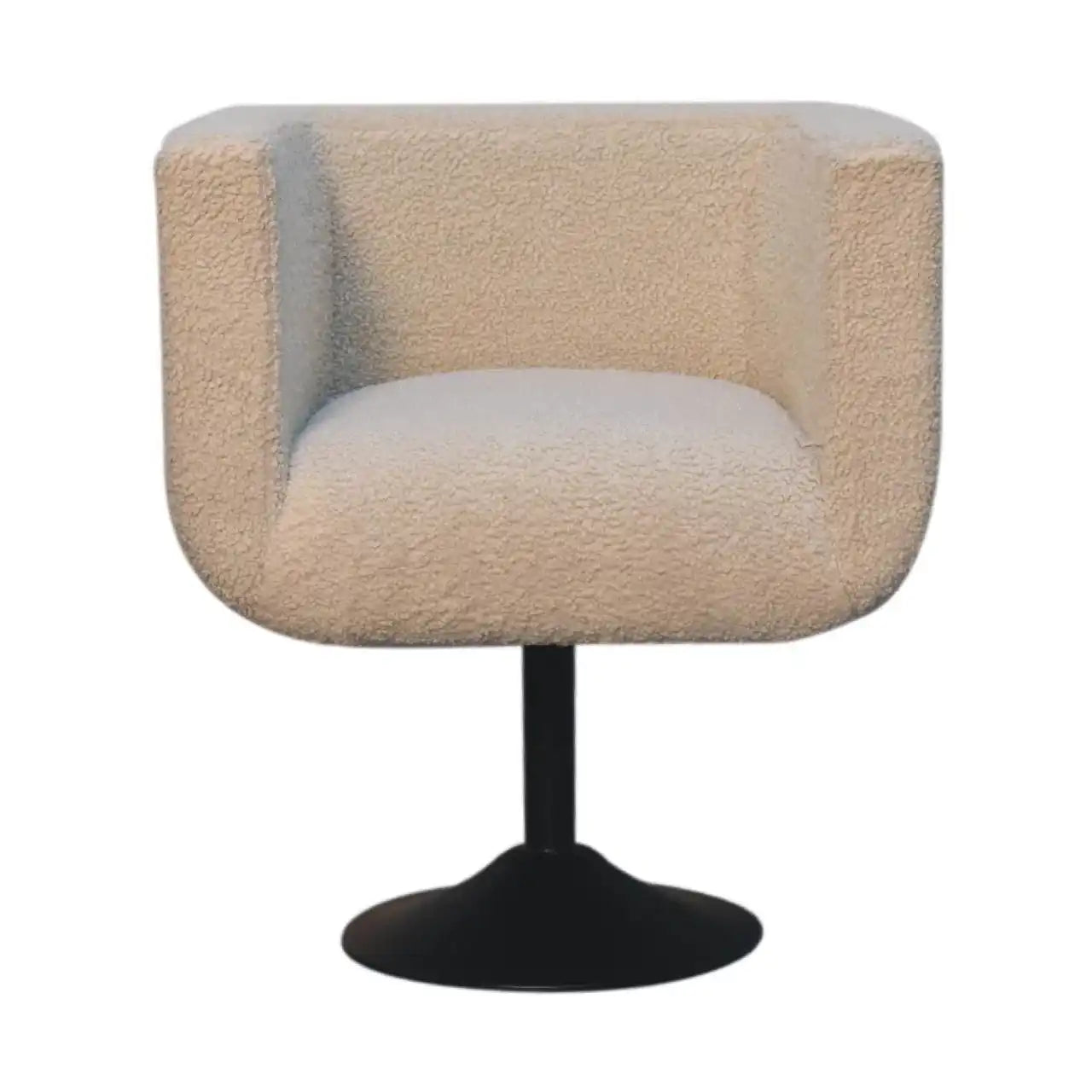Boucle Swivel Chair - Cream - Best Buy Furniture
