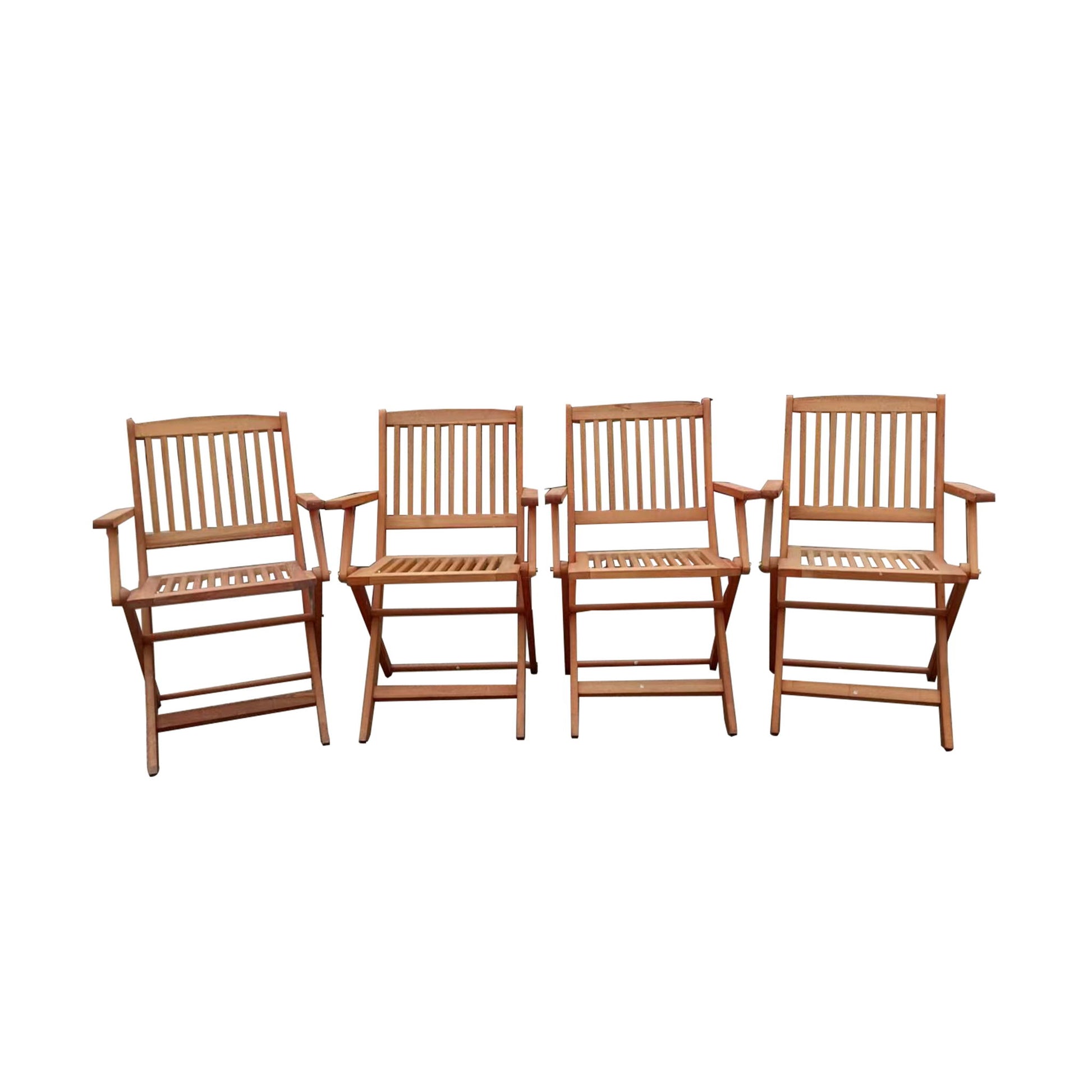 Foldable Patio Dining Set, Folding Chairs, Indoor And Outdoor Universal (Set of 4) - Teak - Best Buy Furniture