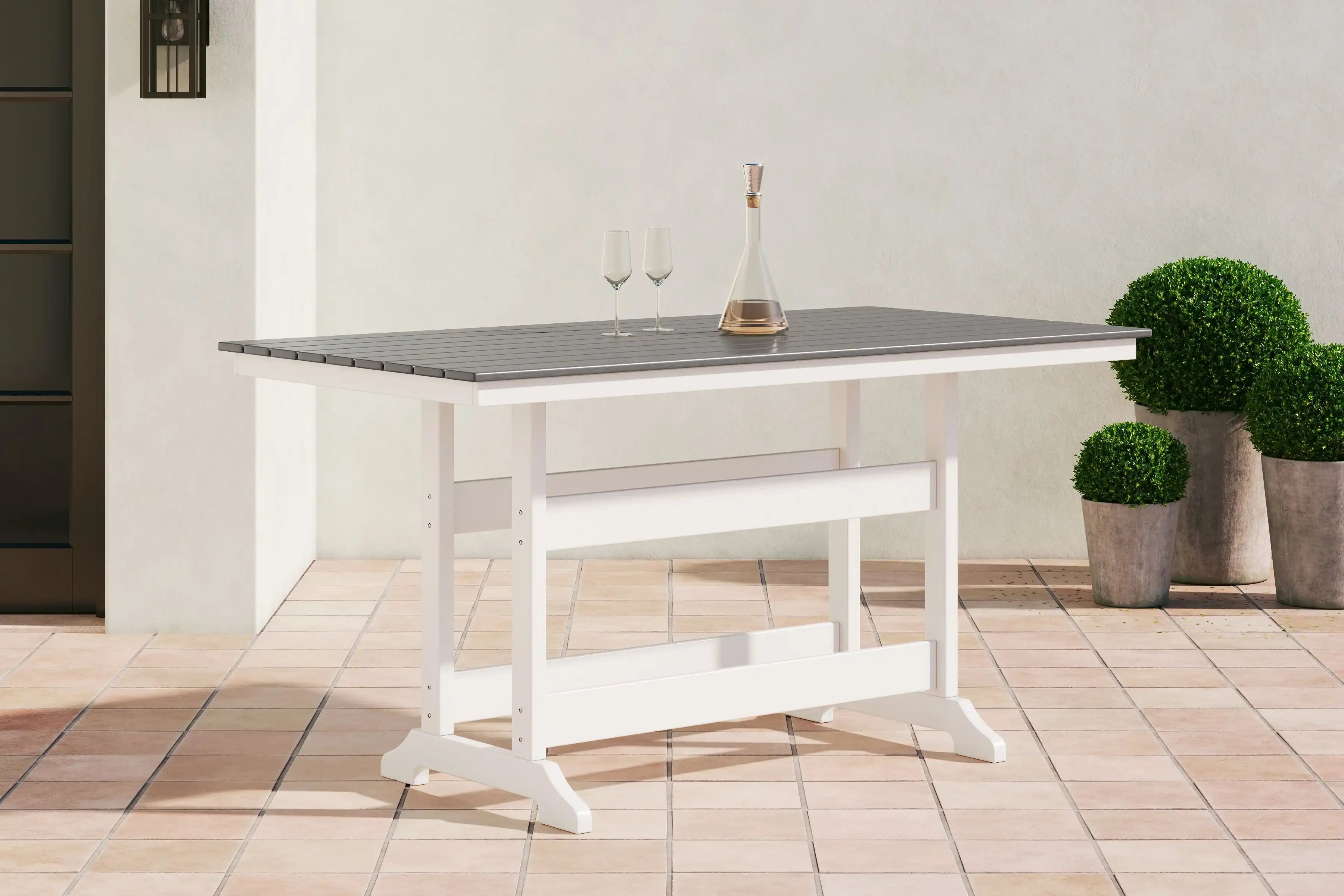 Transville - Counter Table W/Umb Opt - Best Buy Furniture