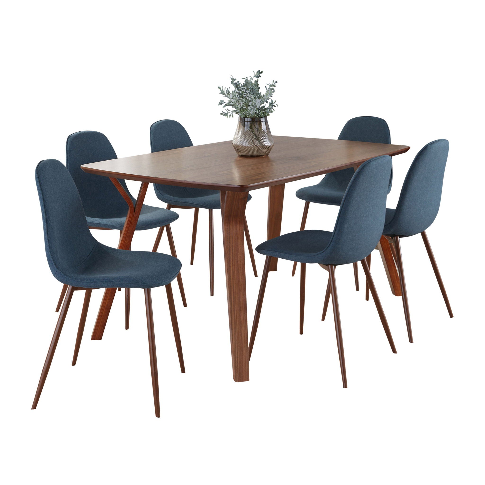 Folia Pebble - 7 Piece Mid Century Modern Dining Set - Best Buy Furniture