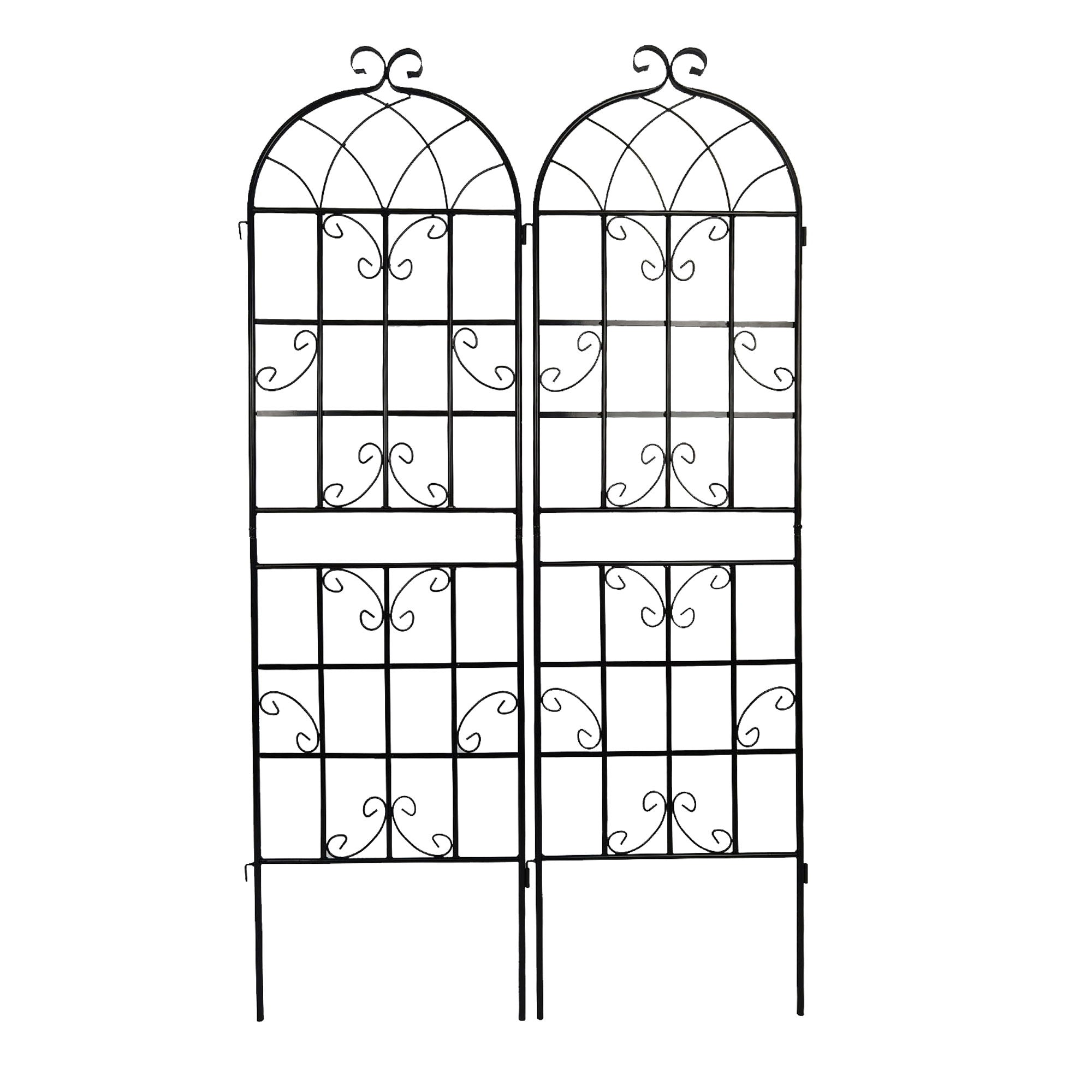 Metal Garden Rustproof Trellis For Climbing Plants Outdoor Flower Support - Best Buy Furniture
