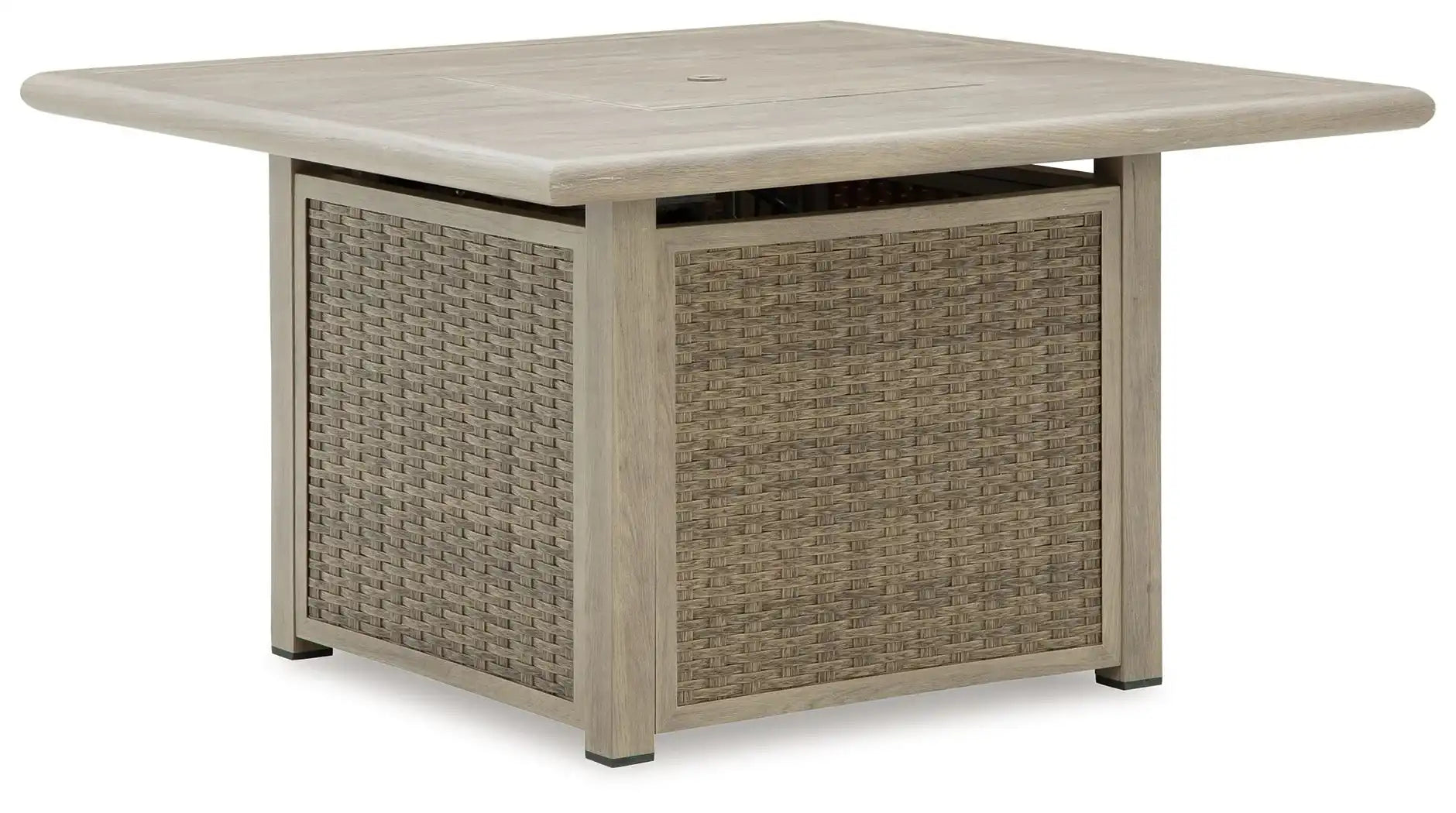 Cliff Trails - Square Fire Pit Table - Beige - Best Buy Furniture