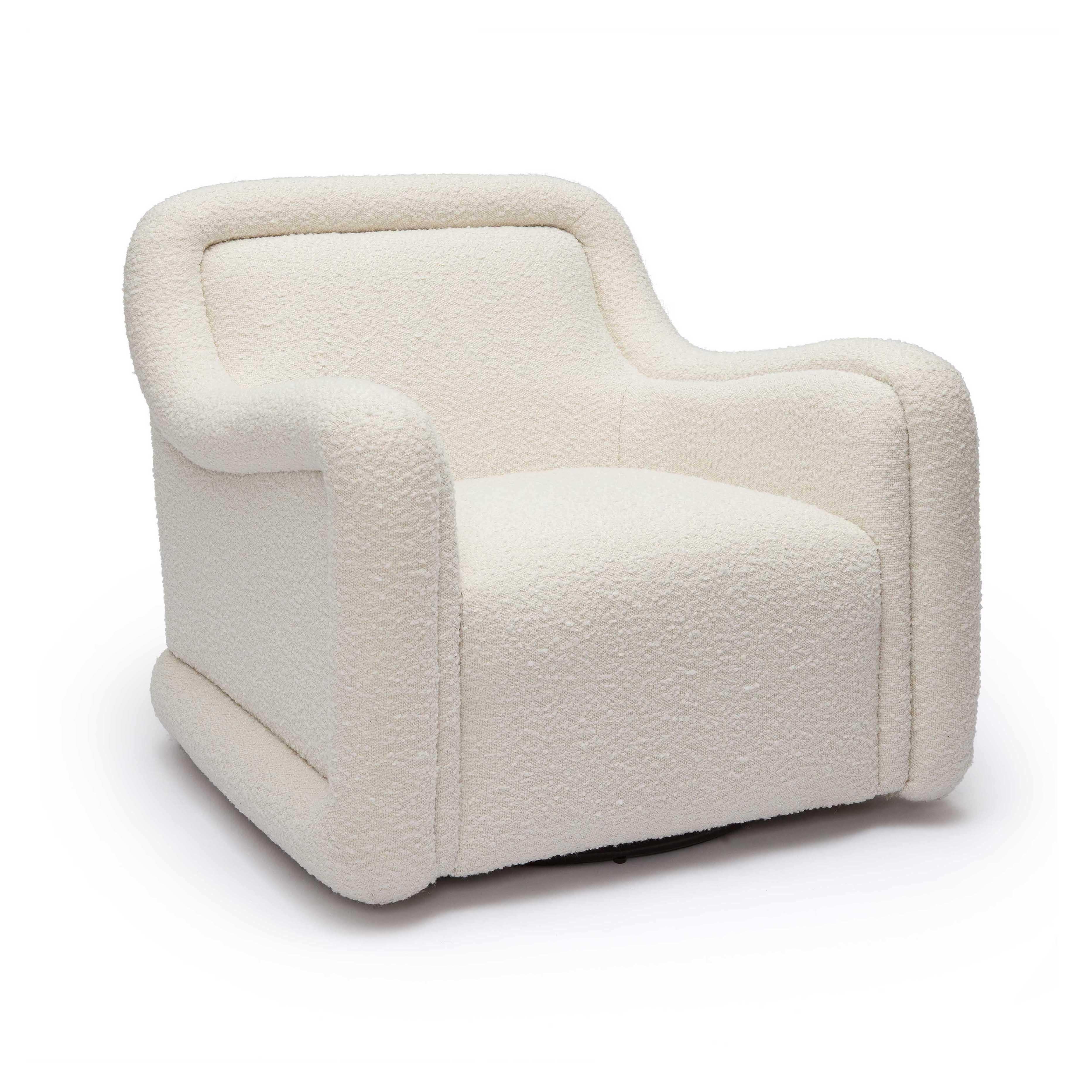 Charli - Boucle Swivel Chair - Best Buy Furniture