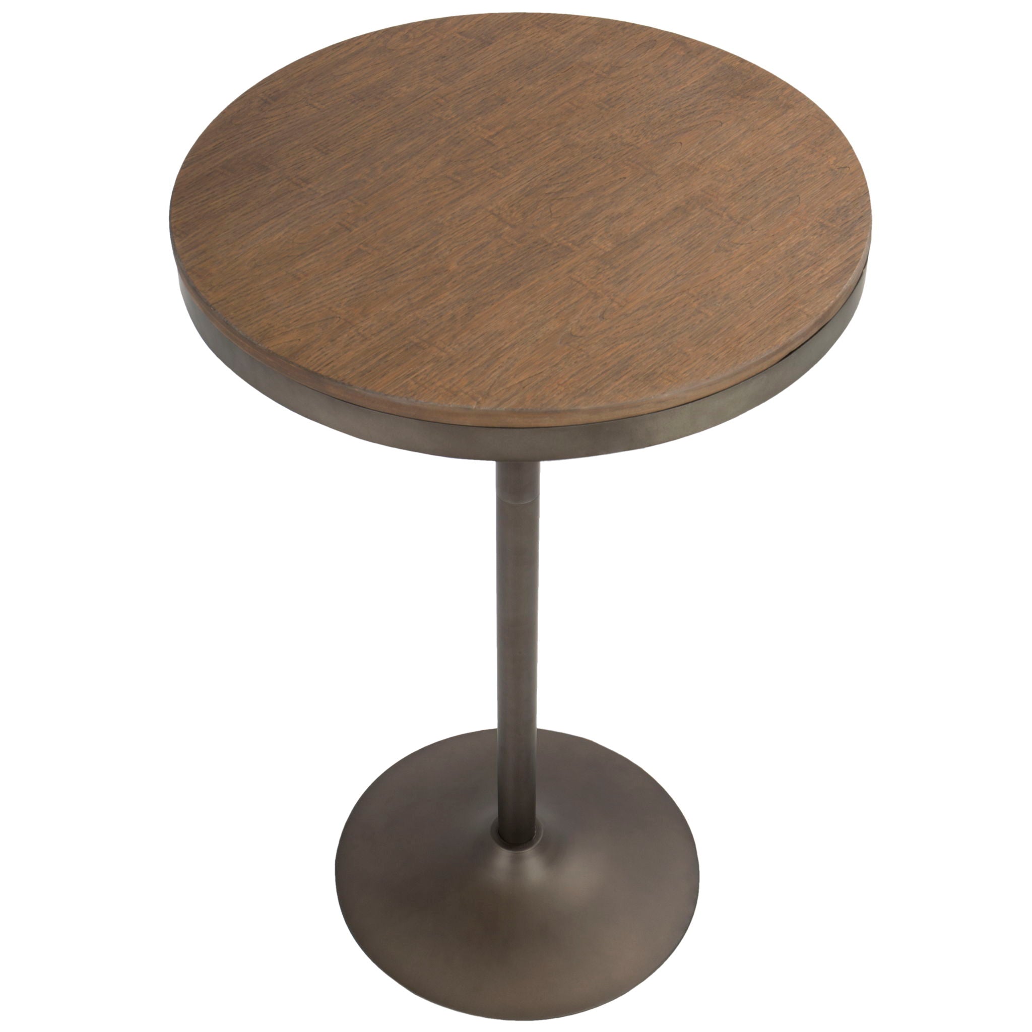 Dakota - Industrial Adjustable Bar / Dinette Table - Antique / Brown - Best Buy Furniture