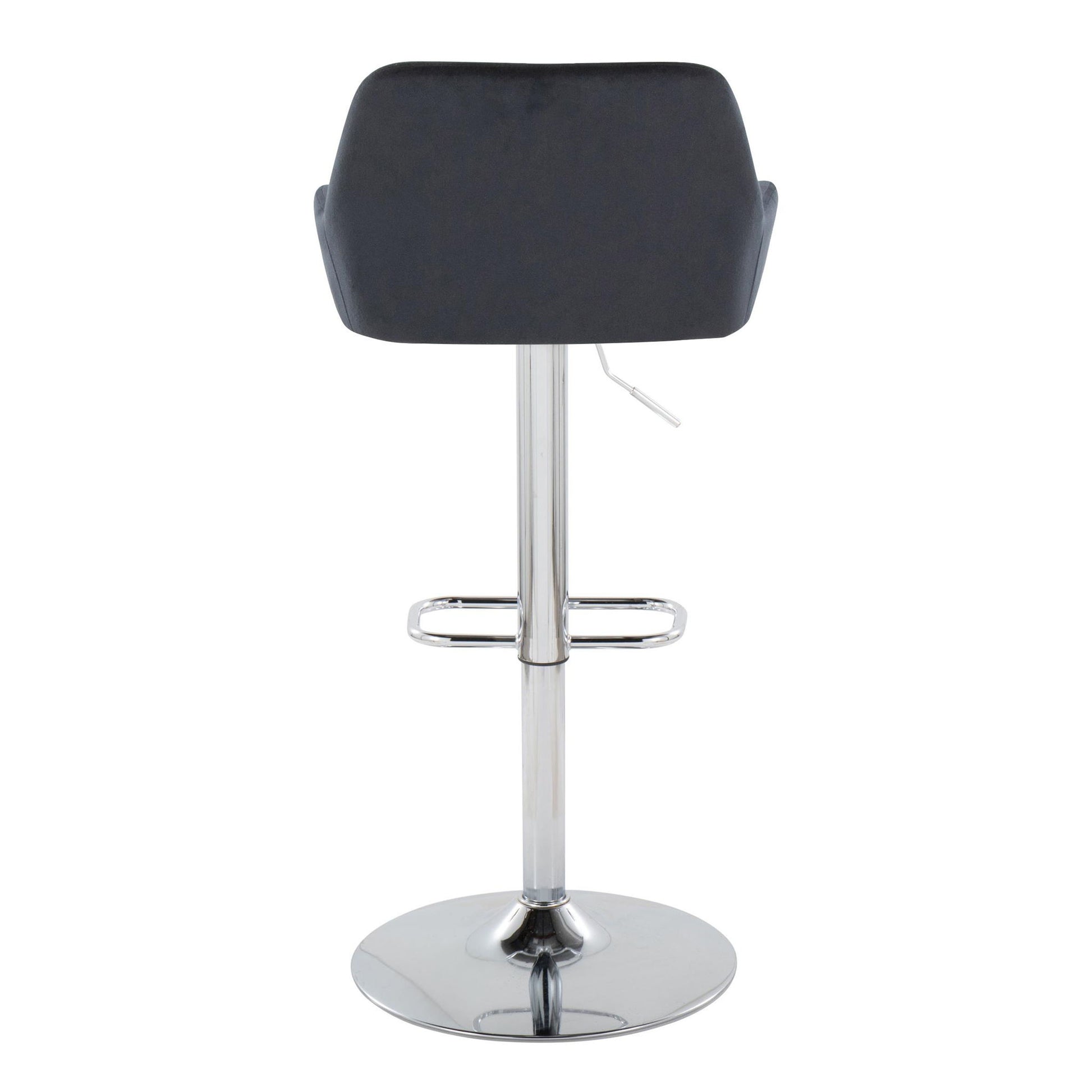 Daniella - Contemporary Adjustable Barstool With Swivel With Rounded Rectangle Footrest (Set of 2) - Best Buy Furniture