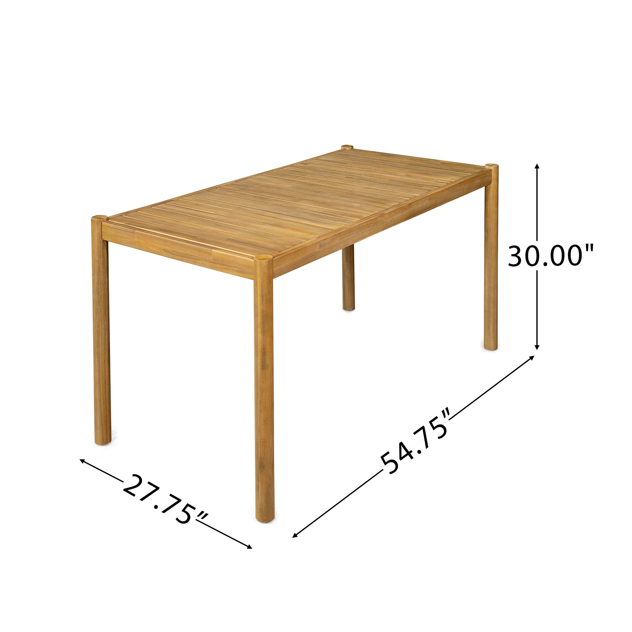 Classic Patio Dining Table, Acacia Wood - Light Teak - Best Buy Furniture