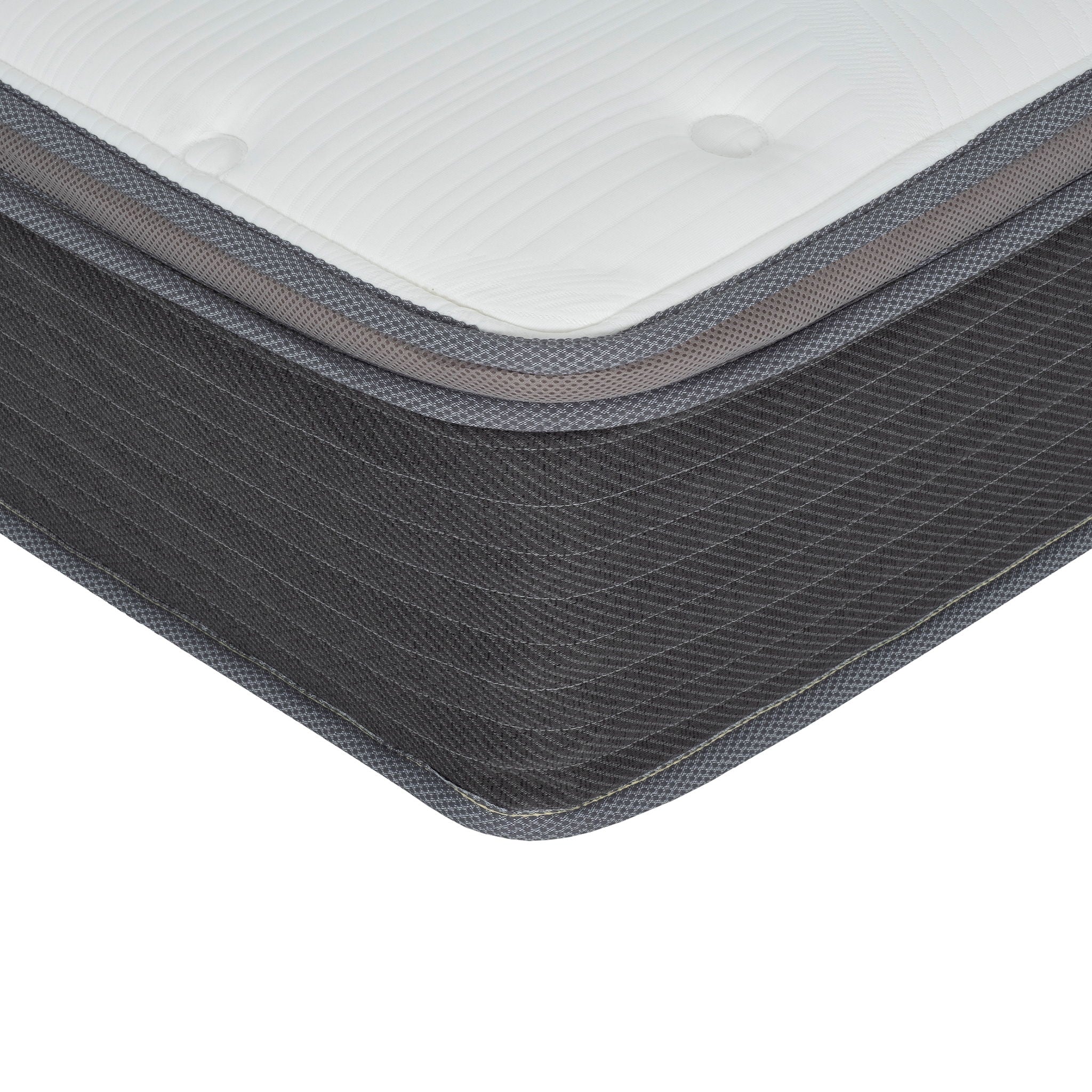 10" Full Size Hybrid Mattress In A Box, Gel Memory Foam Mattress Top With Pocket Coil Base - Gray / White - Best Buy Furniture