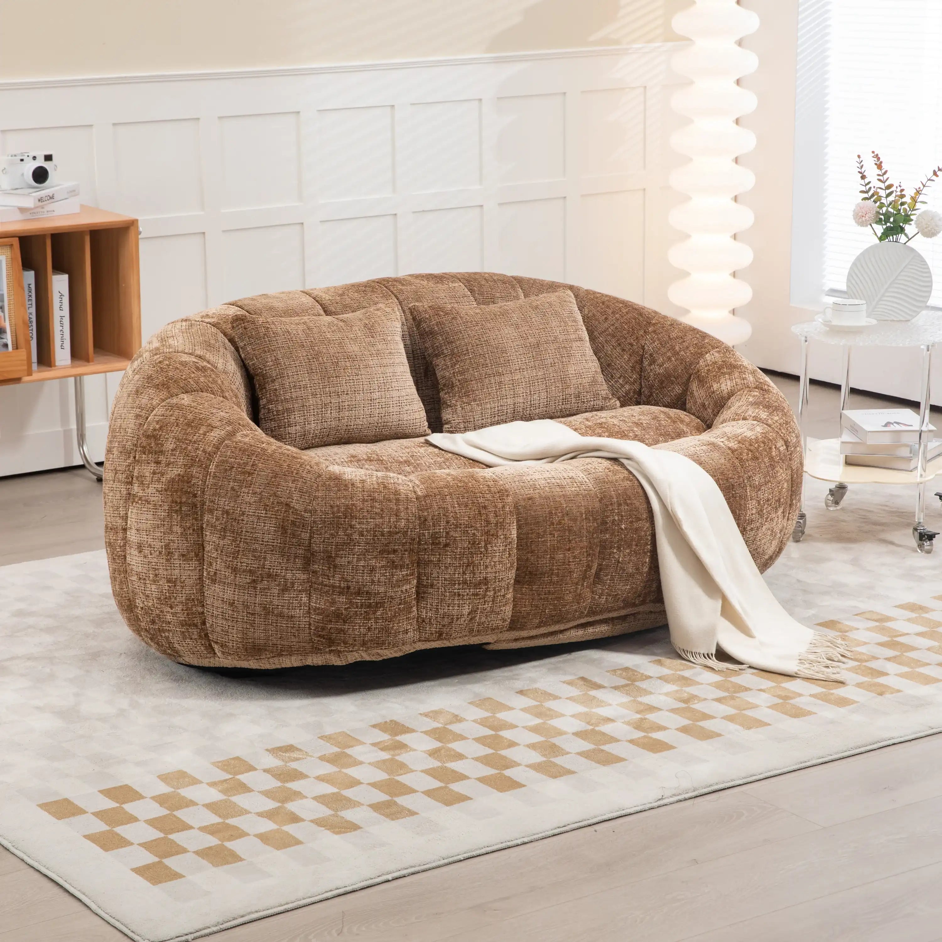 COOLMORE Bean Bag sofa Lazy Sofa (Coffee chenille) - Best Buy Furniture