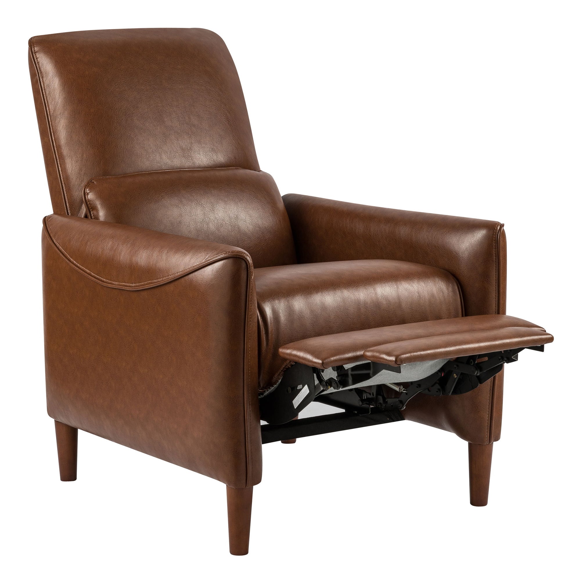 Upholstered Push Recliner Chair With Rubber Wood Legs For Living Room - Best Buy Furniture