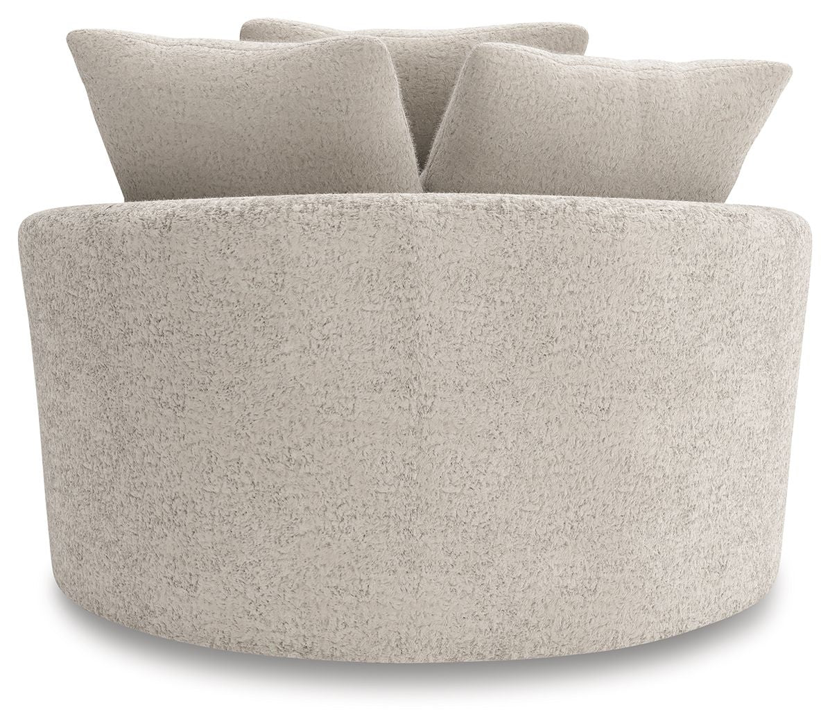 Cuddle Plush - Oversized Swivel Accent Chair - Arctic - Best Buy Furniture