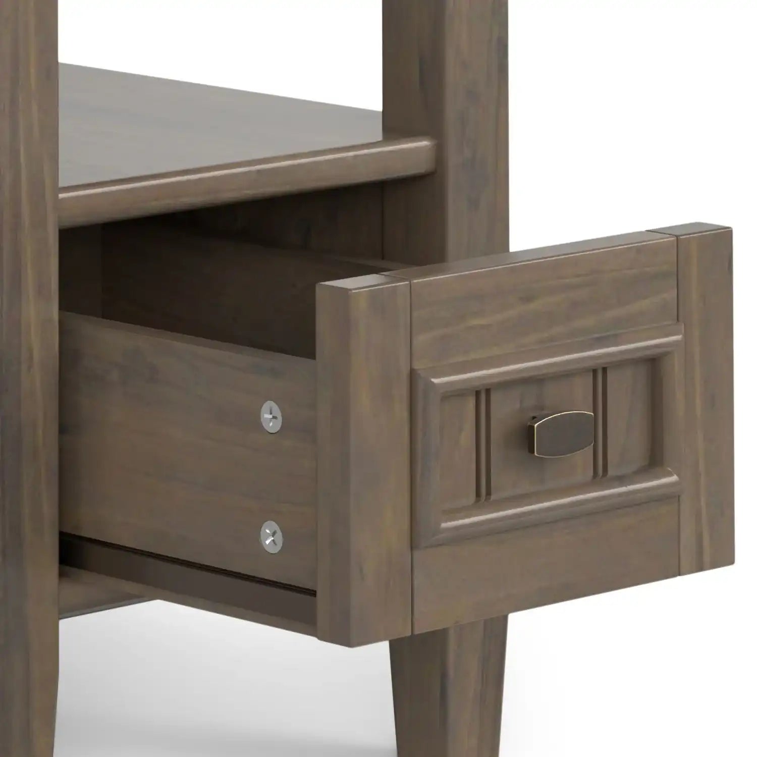 Lev - Narrow End Table - Smoky Brown - Best Buy Furniture