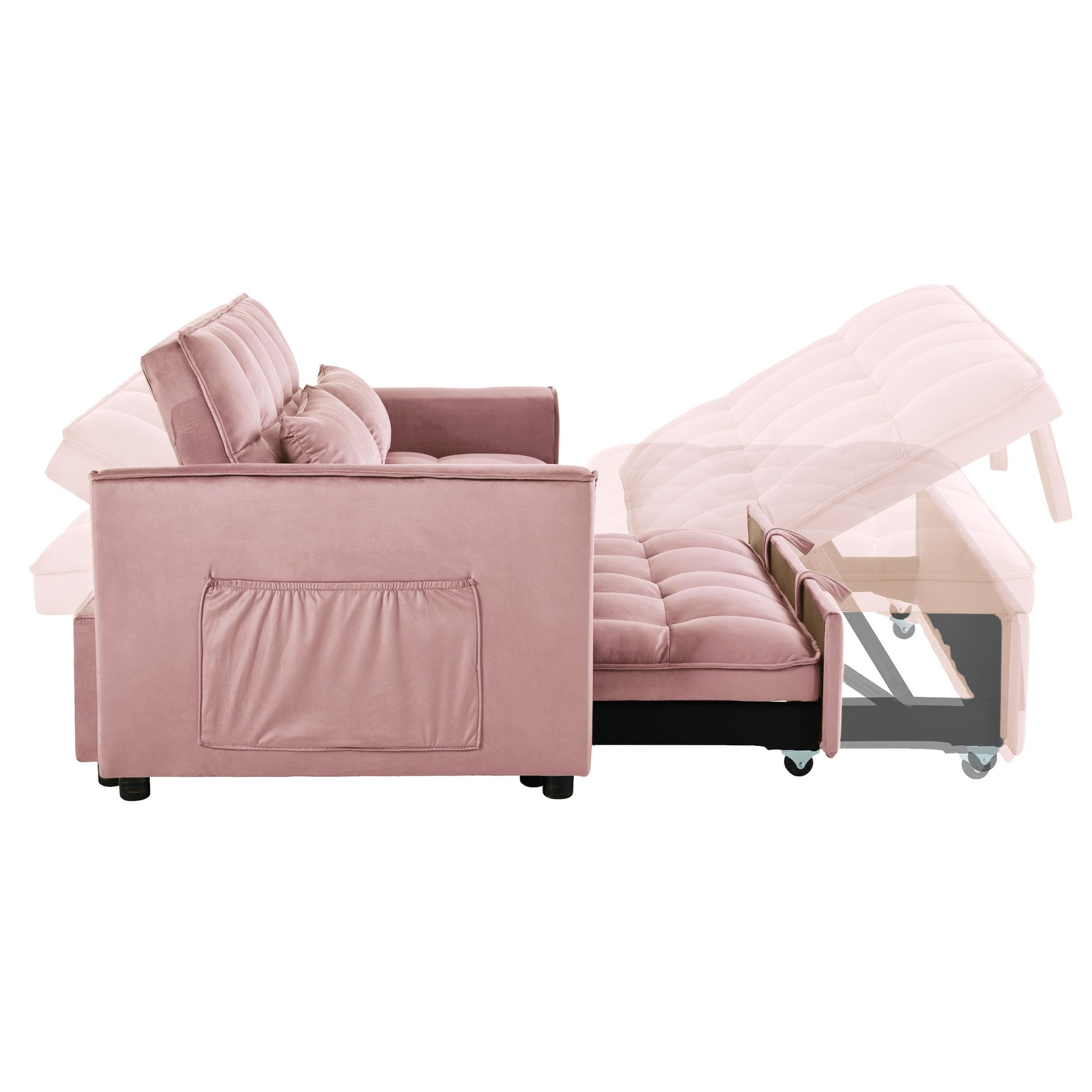 3 In 1 Pull Out Couch Convertible Sofa Bed With Reclining Backrest - Best Buy Furniture