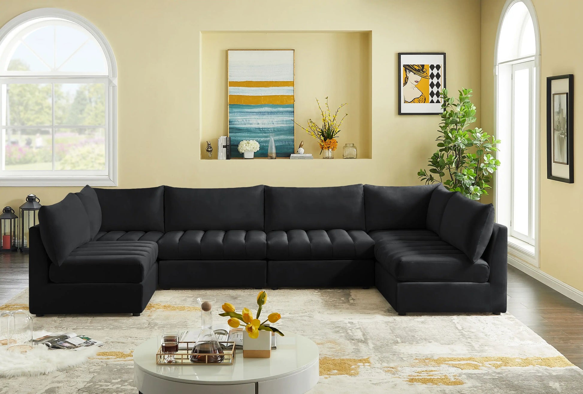 Jacob - Modular U-Shaped Sectional 6 Piece - Best Buy Furniture