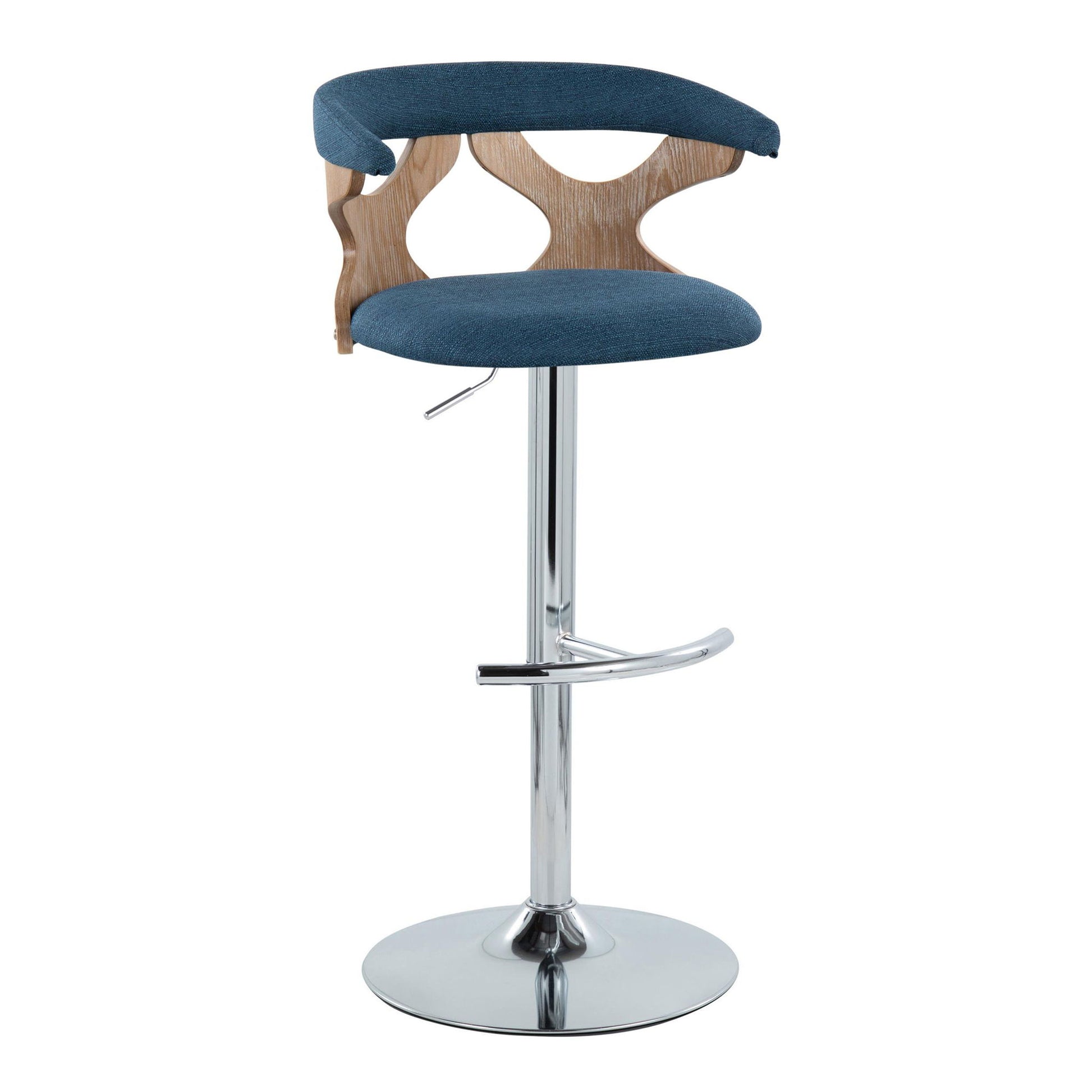 Gardenia - Contemporary Adjustable Barstool With Swivel / Rounded T Footrest (Set of 2) - Best Buy Furniture