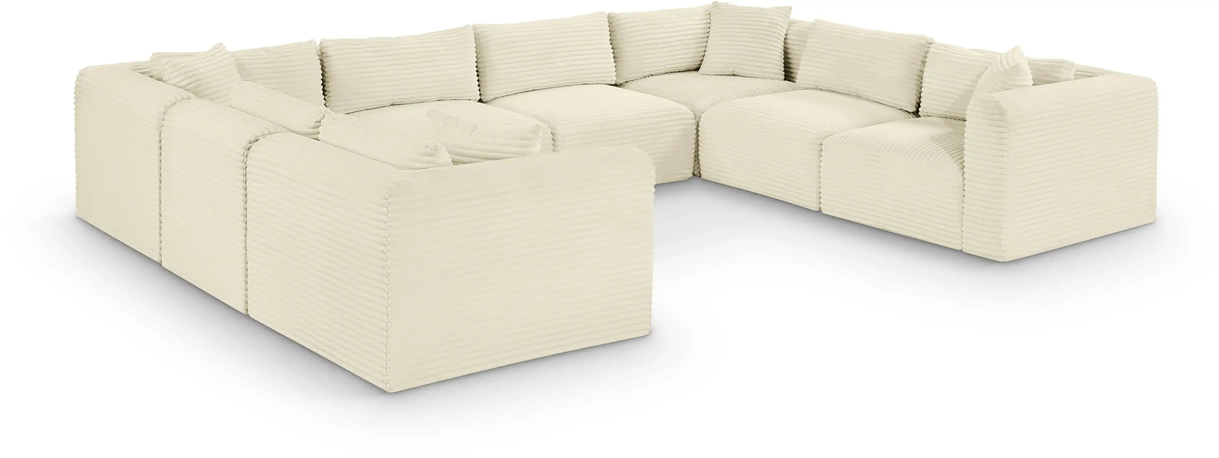 Shaggy - 8 Piece Modular U-Shaped Sectional - Best Buy Furniture