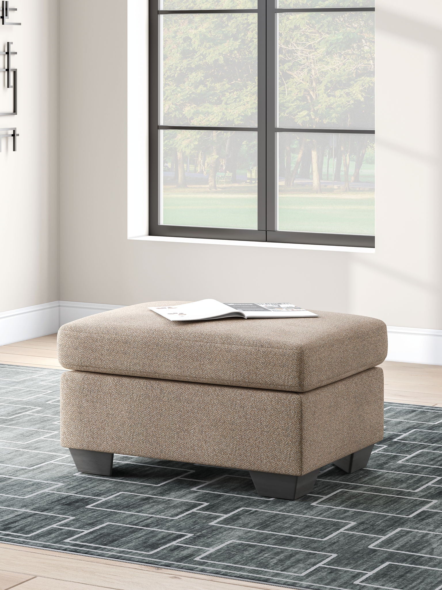 Triston-Peaks - Ottoman - Suede - Best Buy Furniture