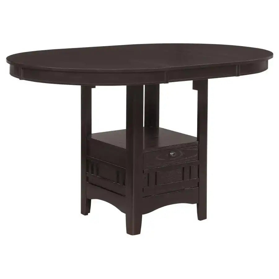 Lavon - Oval Extension Counter Dining Table - Espresso - Best Buy Furniture