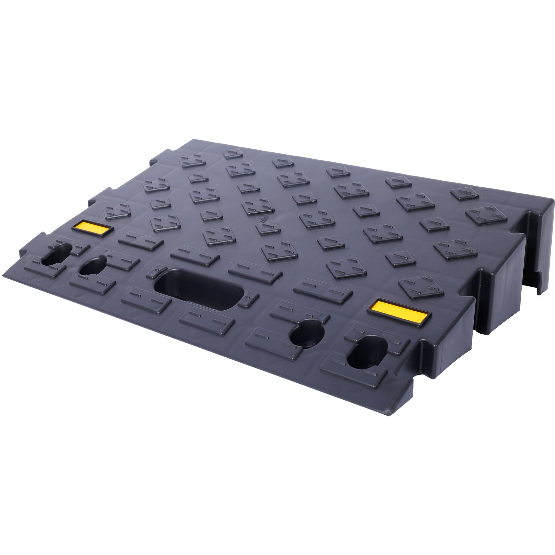 Heavy Duty Plastic 4" High Portable Automotive Curb Ramp For Cars & Wheelchairs Interlocking Design - Black - Best Buy Furniture