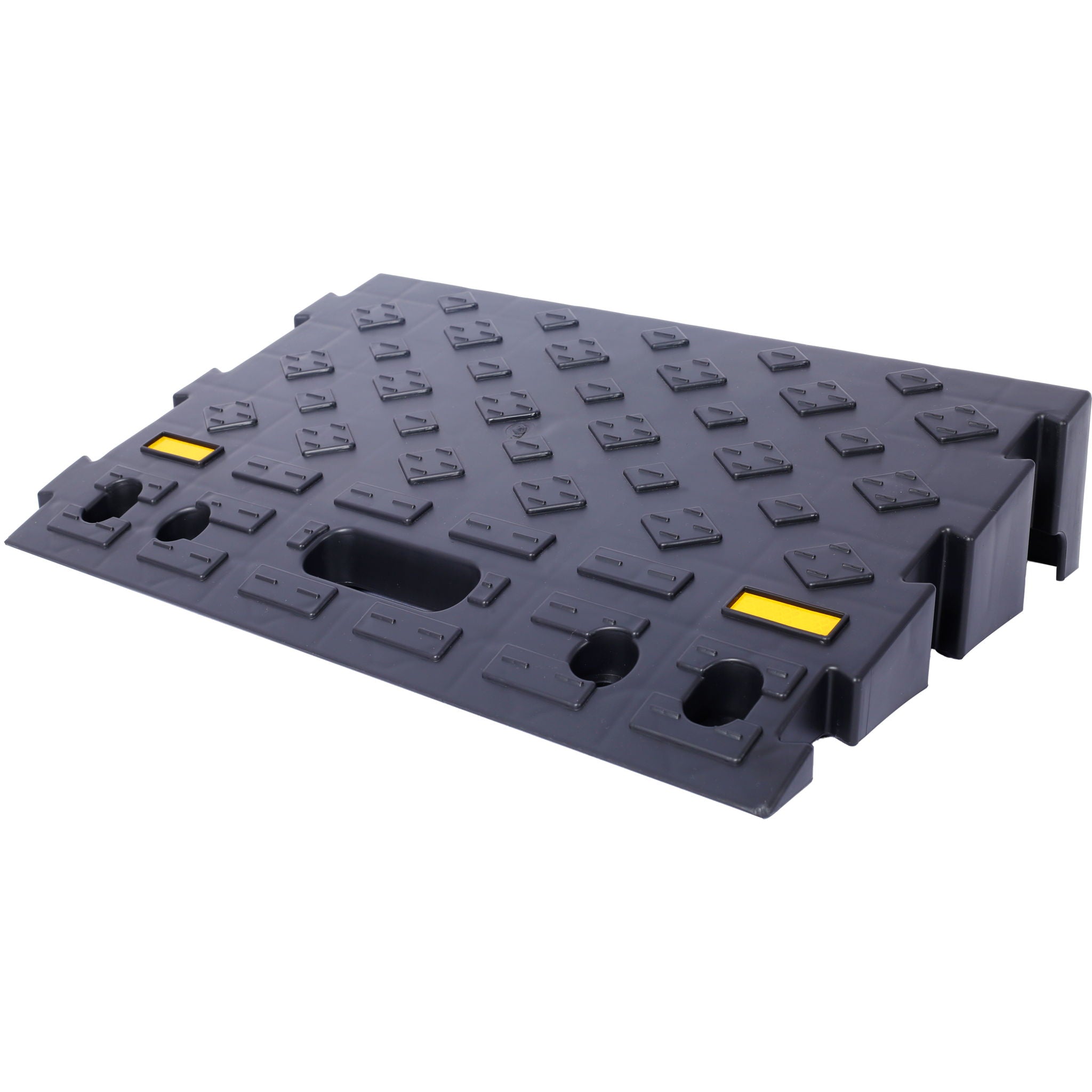 Heavy Duty Plastic 4" High Portable Automotive Curb Ramp For Cars & Wheelchairs Interlocking Design - Black - Best Buy Furniture