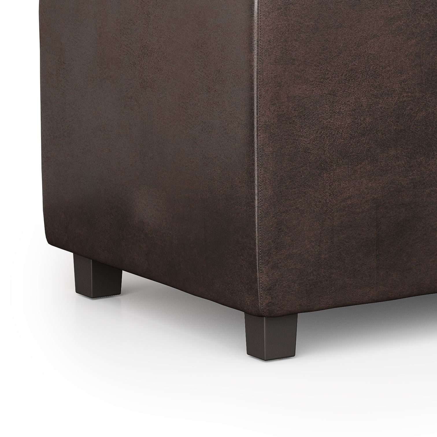 Avalon - Storage Ottoman - Distressed Brown - Best Buy Furniture