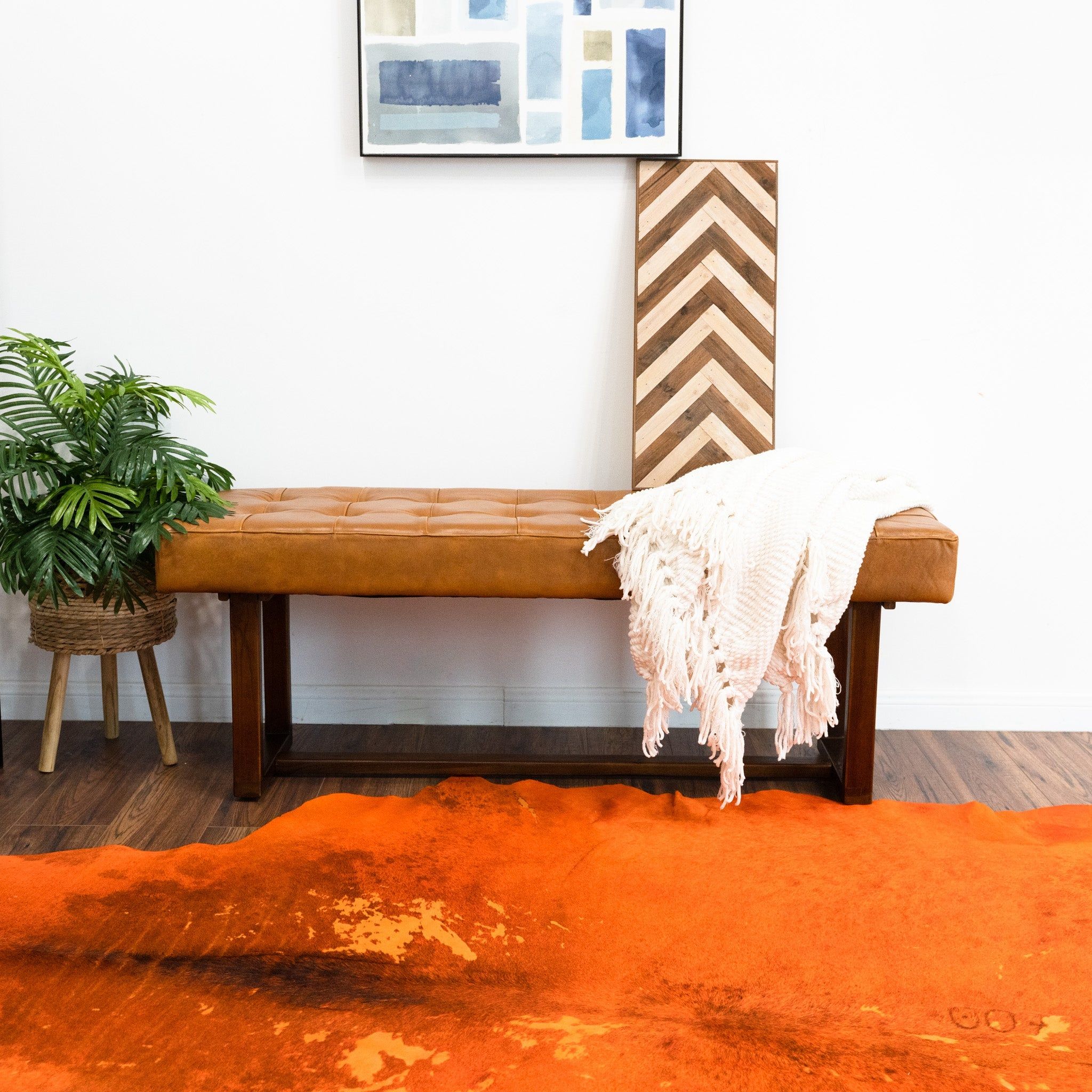 Cameron - Bench - Brown / Tan - Best Buy Furniture