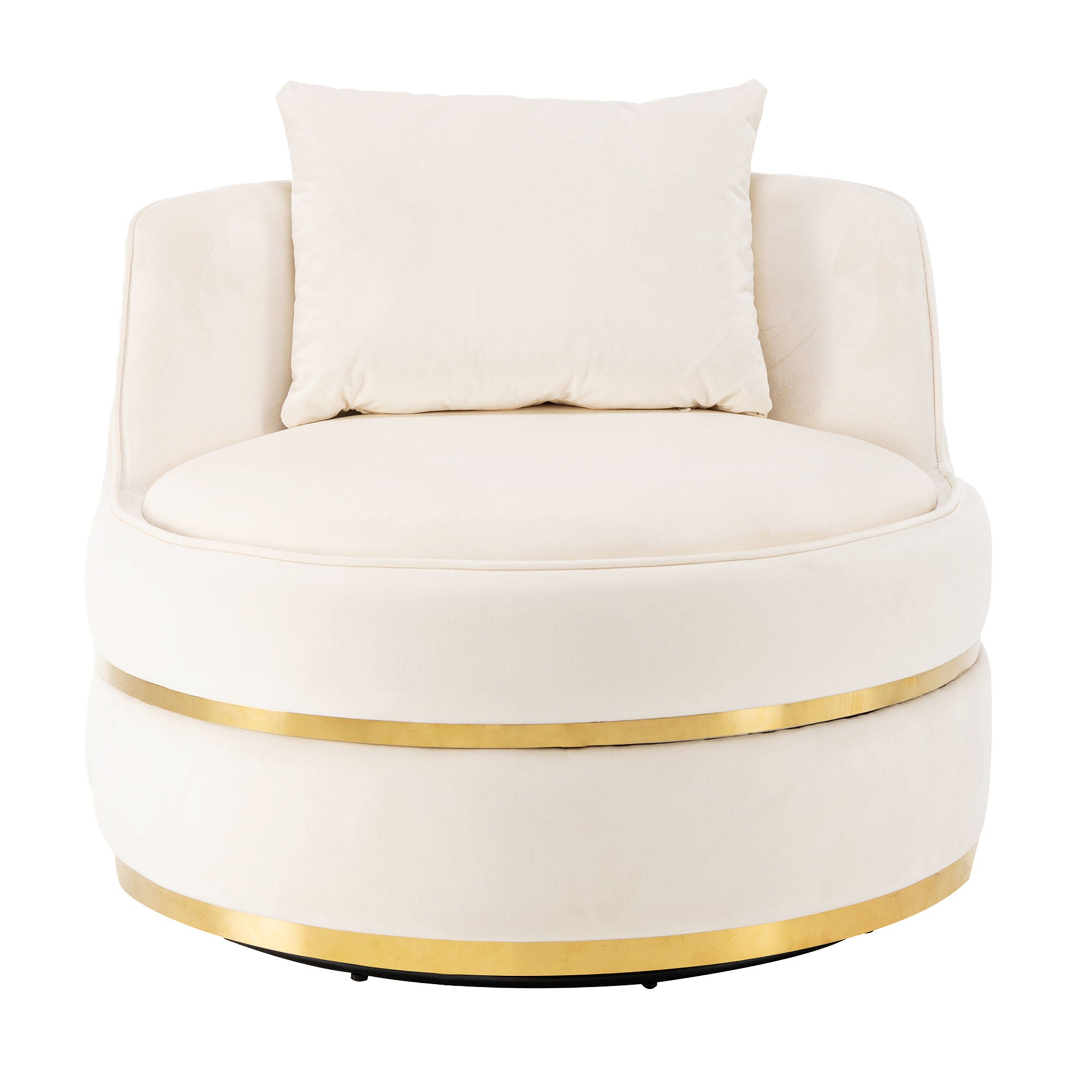 360 Degree Swivel Over Sized Upholstered Barrel Chair - Best Buy Furniture