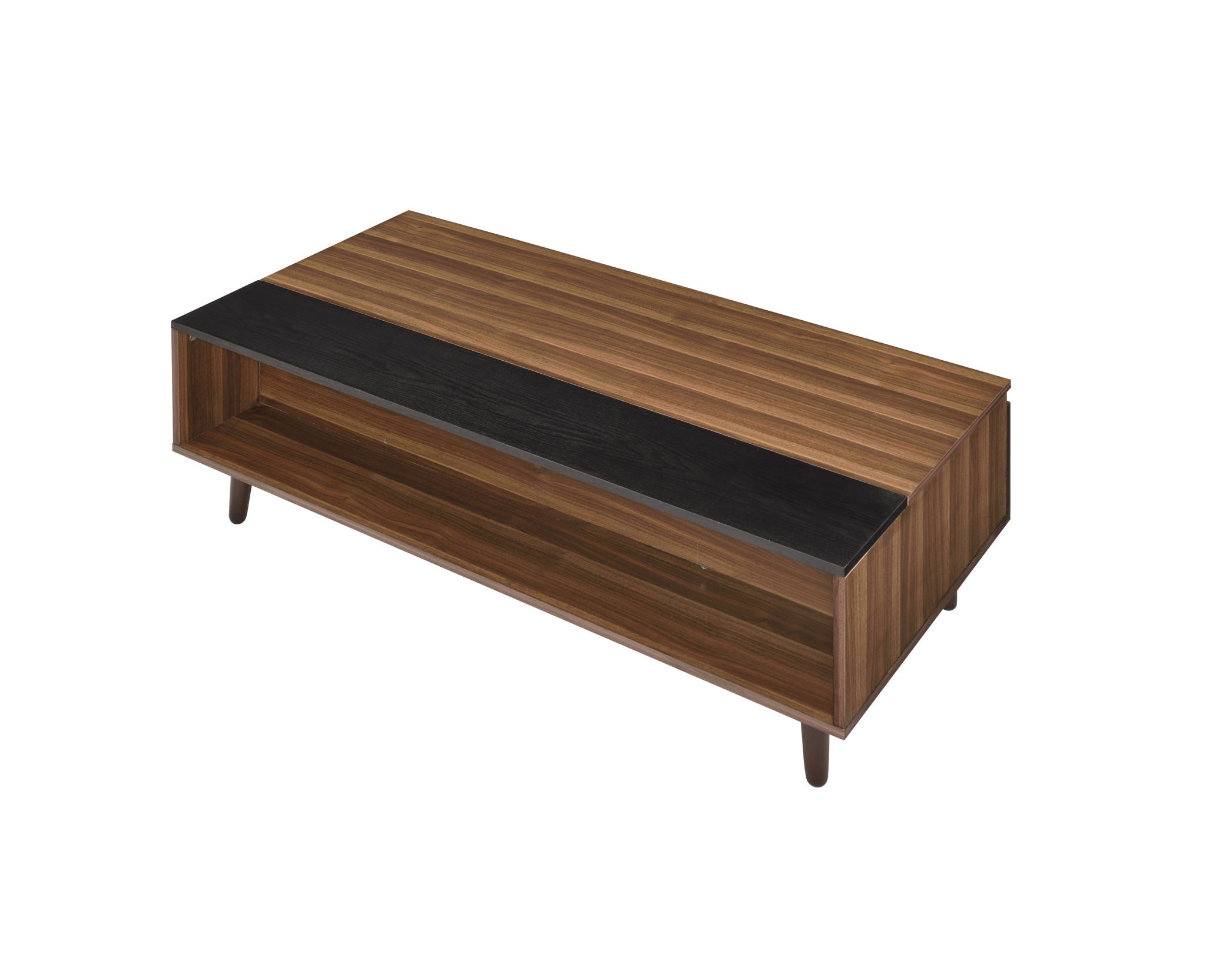 Avala - Coffee Table With Lift Top - Walnut / Black - Best Buy Furniture