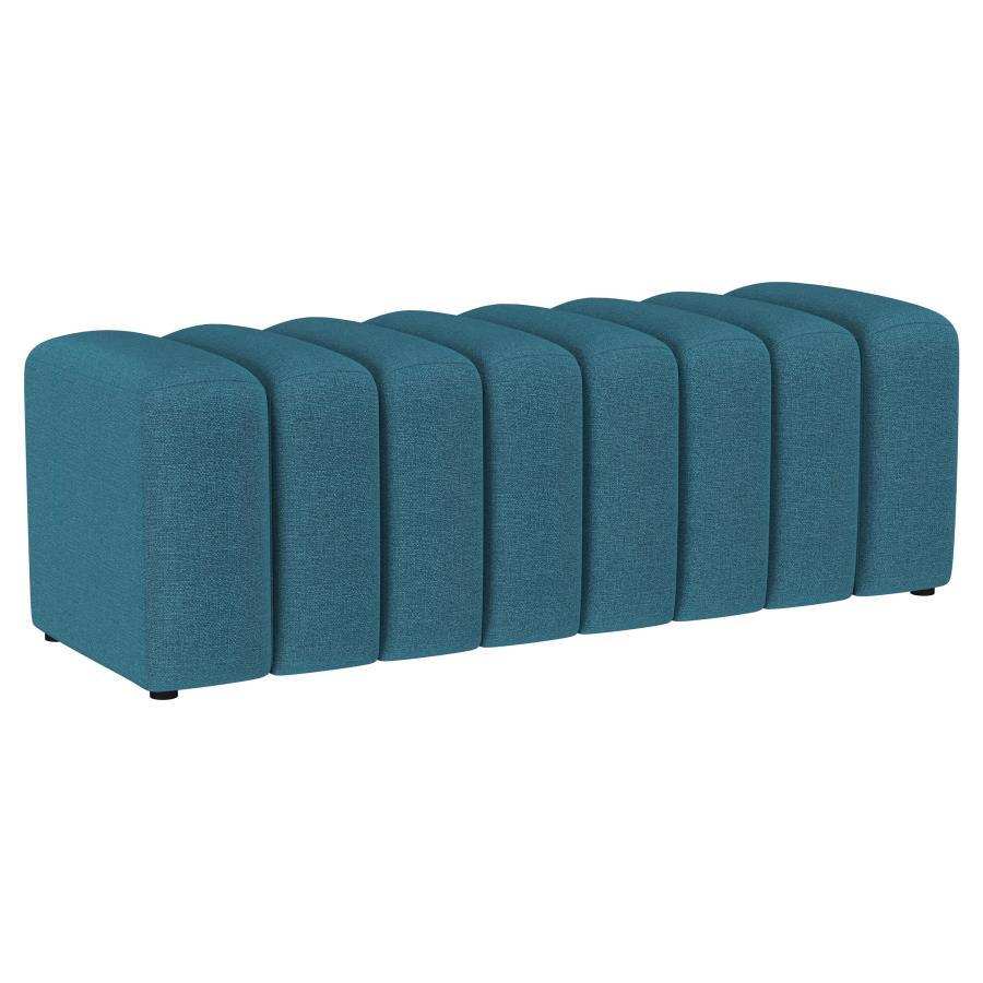 Summer - Fabric Upholstered Tufted Accent Bench - Best Buy Furniture