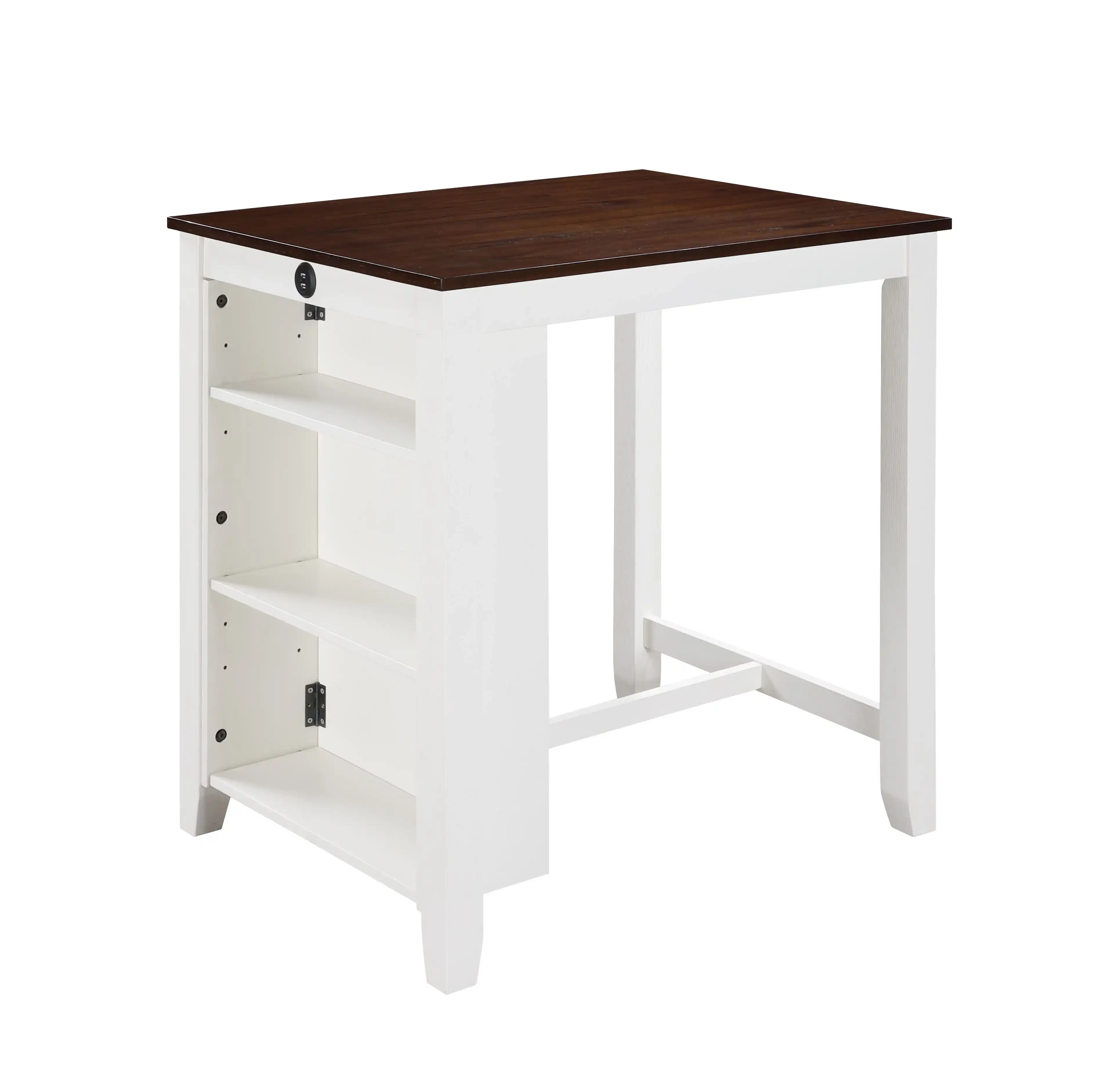 Graham - Small Space Counter Height Dining Table With USB Charging Ports And Shelves - Best Buy Furniture
