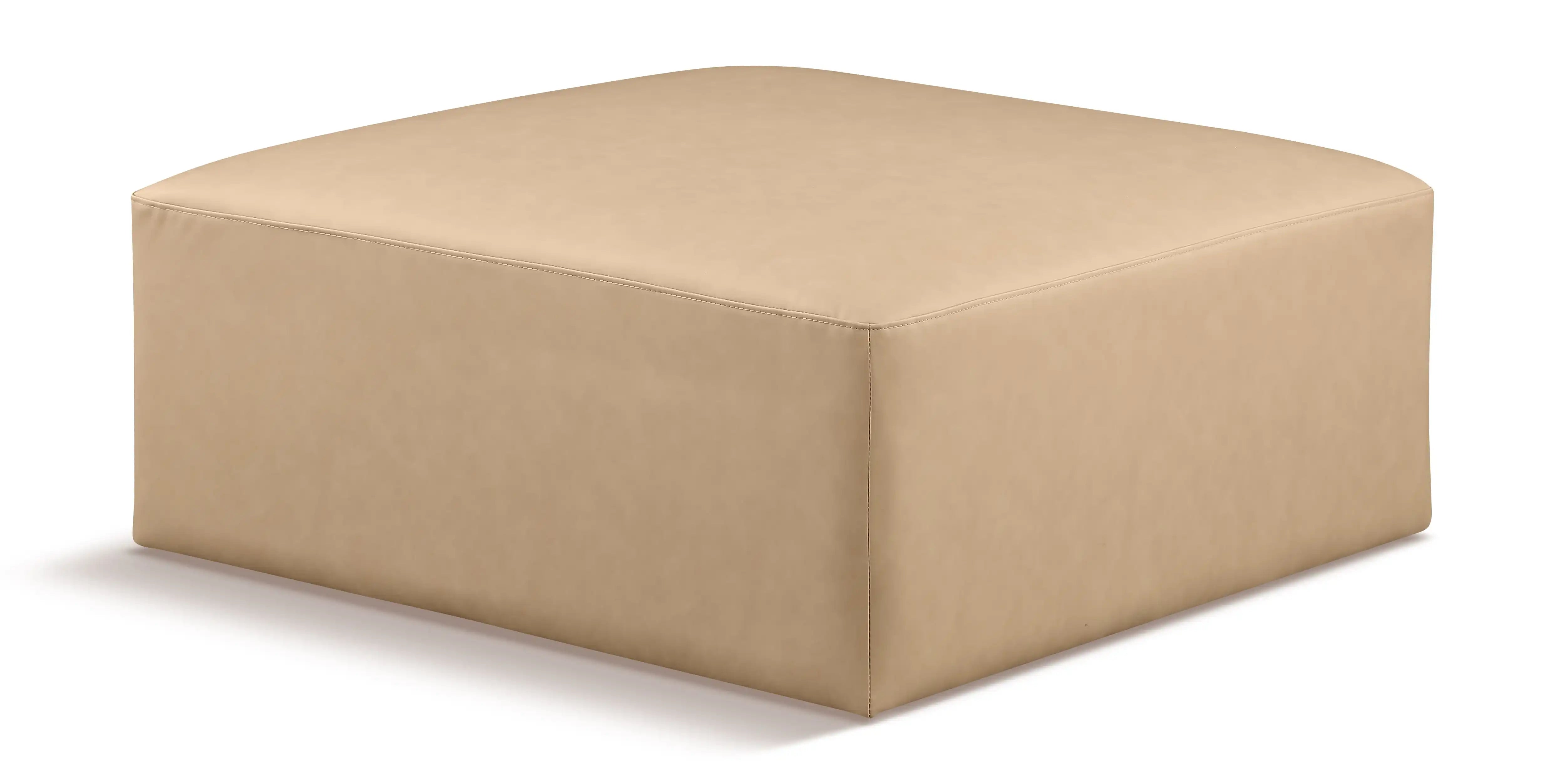 Cube - Ottoman - Tan - Best Buy Furniture