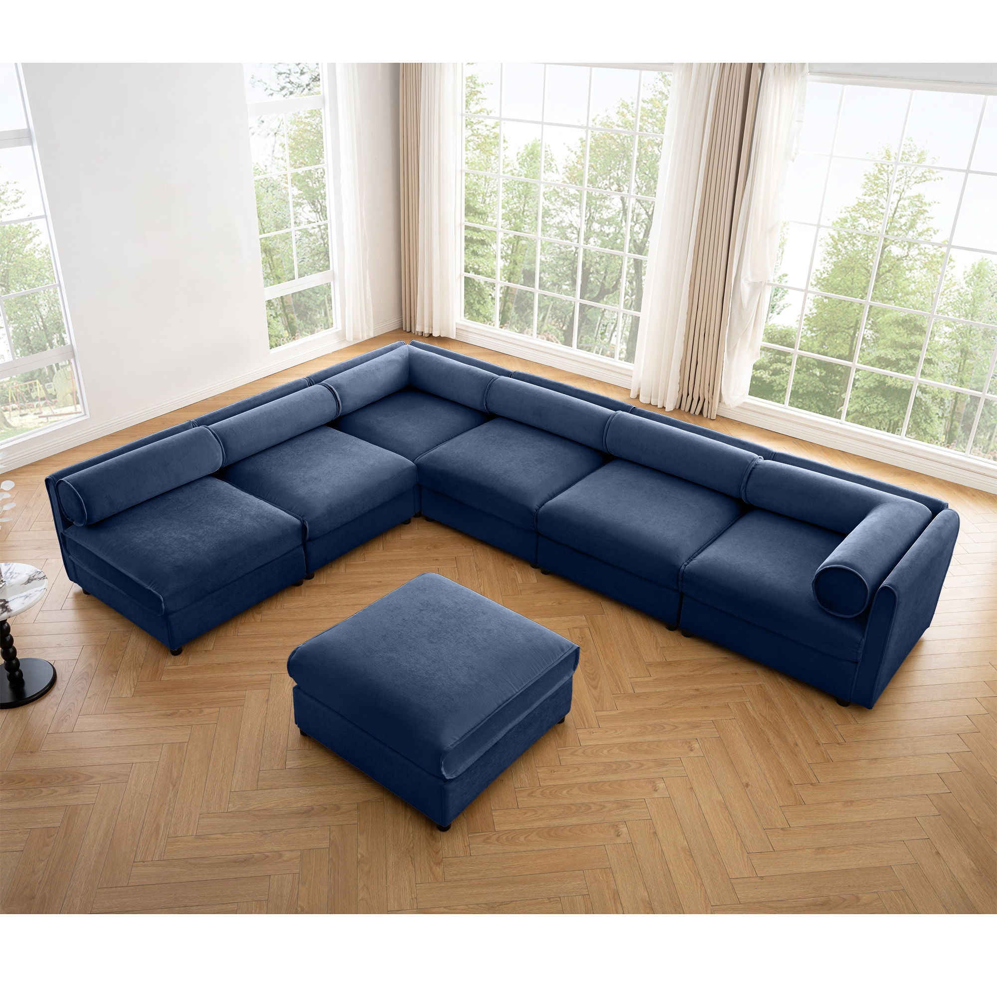Modern Modular Sectional Sofa With Storag, Contemporary Cylindrical Design - Best Buy Furniture