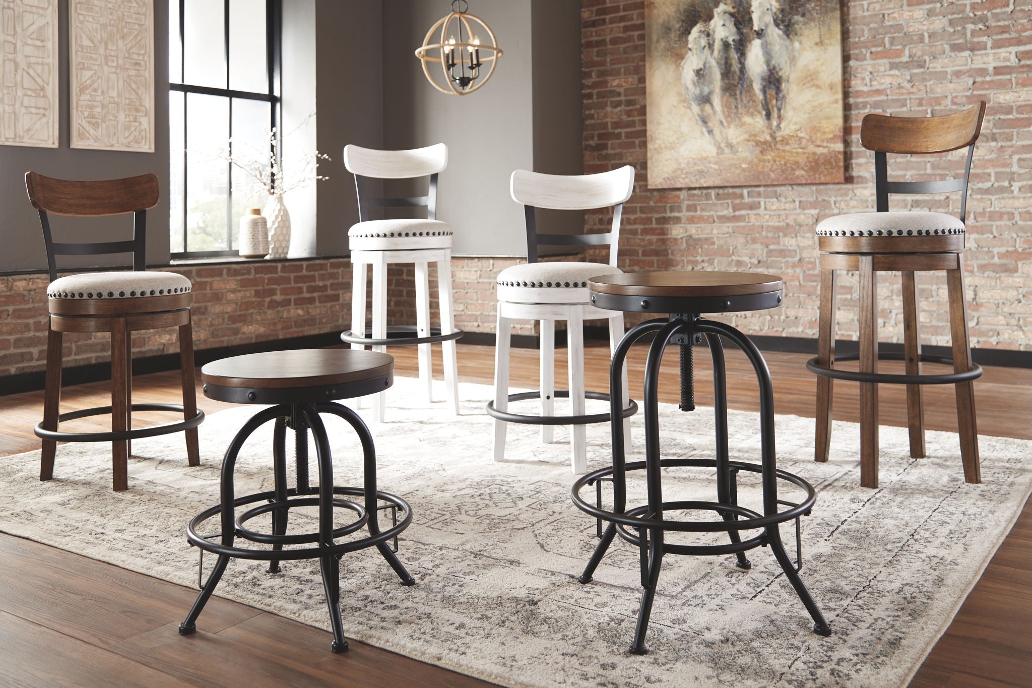 Valebeck - Swivel Barstool (Set of 2) - Best Buy Furniture