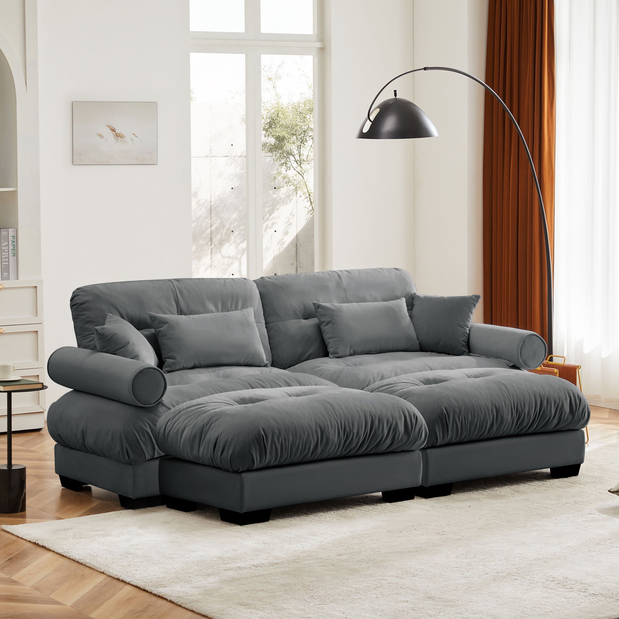 Super Comfort Oversized Modular Sectional Sofa With Movable Ottoman - Best Buy Furniture