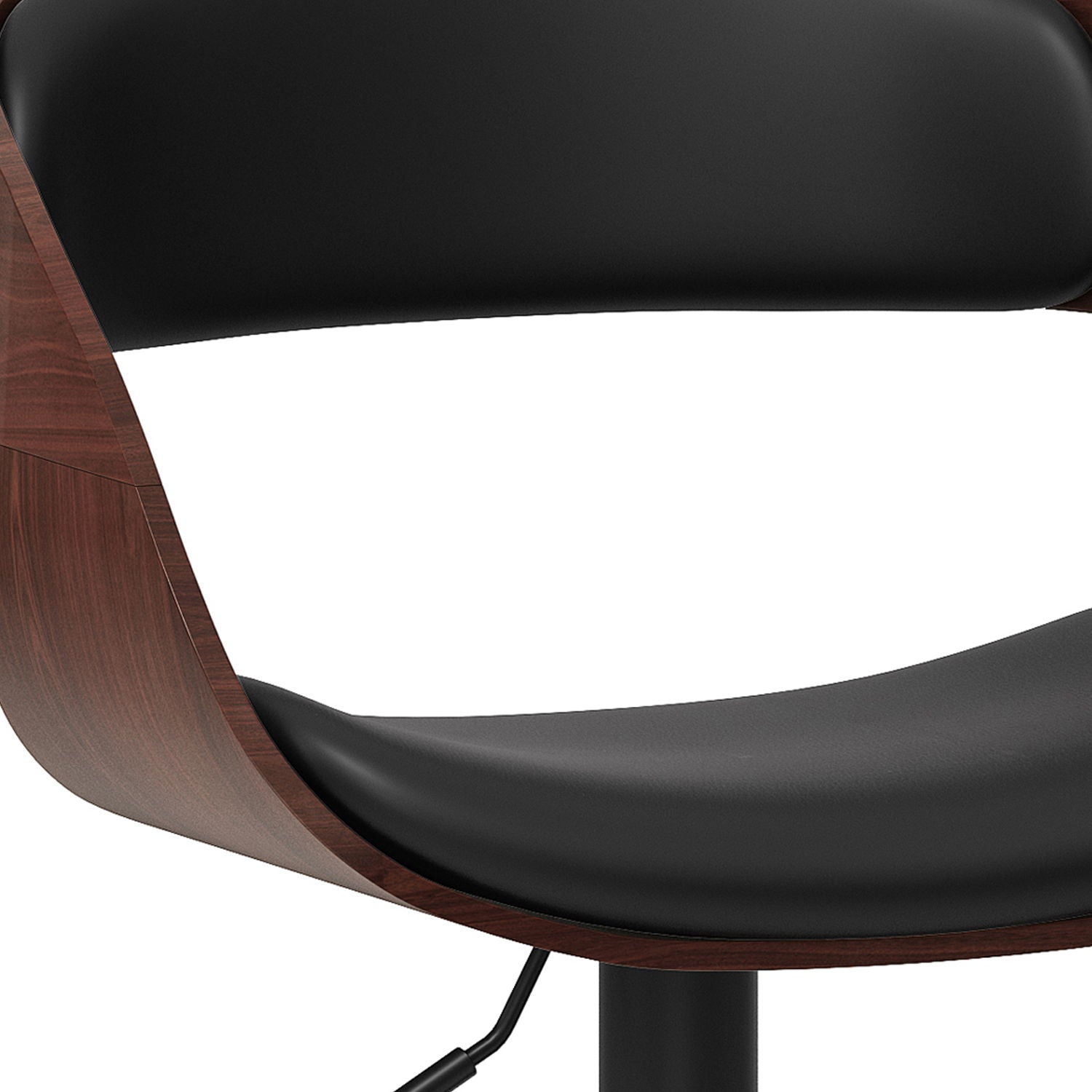 Archer - Bentwood Adjustable Swivel Bar Stool - Black - Best Buy Furniture