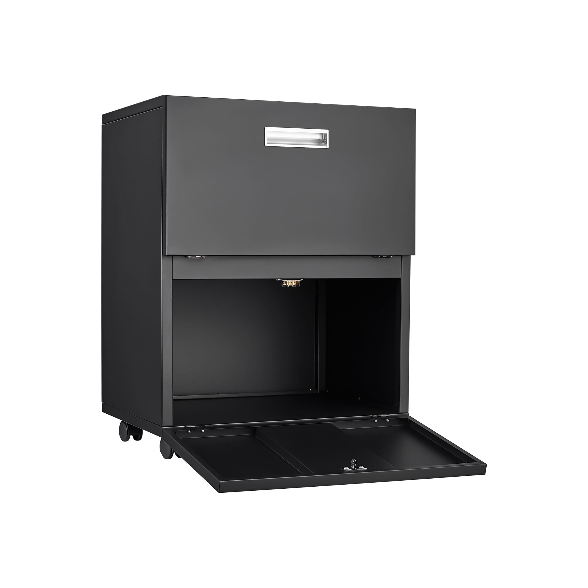 Office Furniture Copier Cabinet 2 Door Steel Copier Stand Mobile Pedestal File Printer Stand - Black - Best Buy Furniture