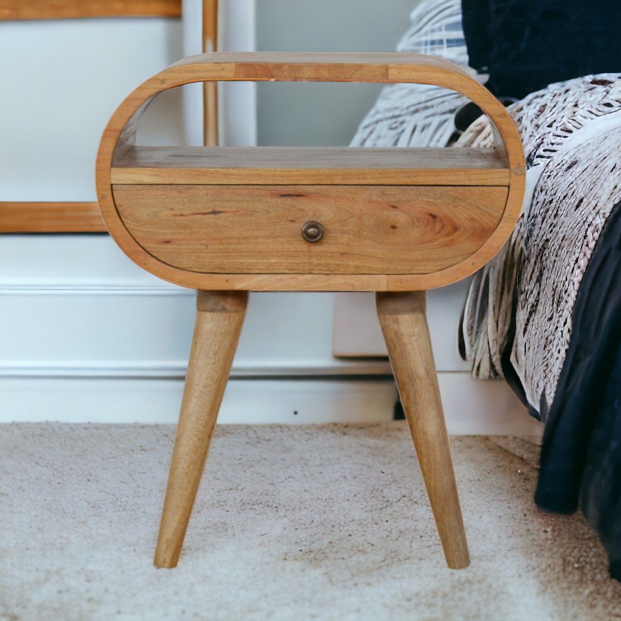 Circular Open Bedside Nightstand - Best Buy Furniture