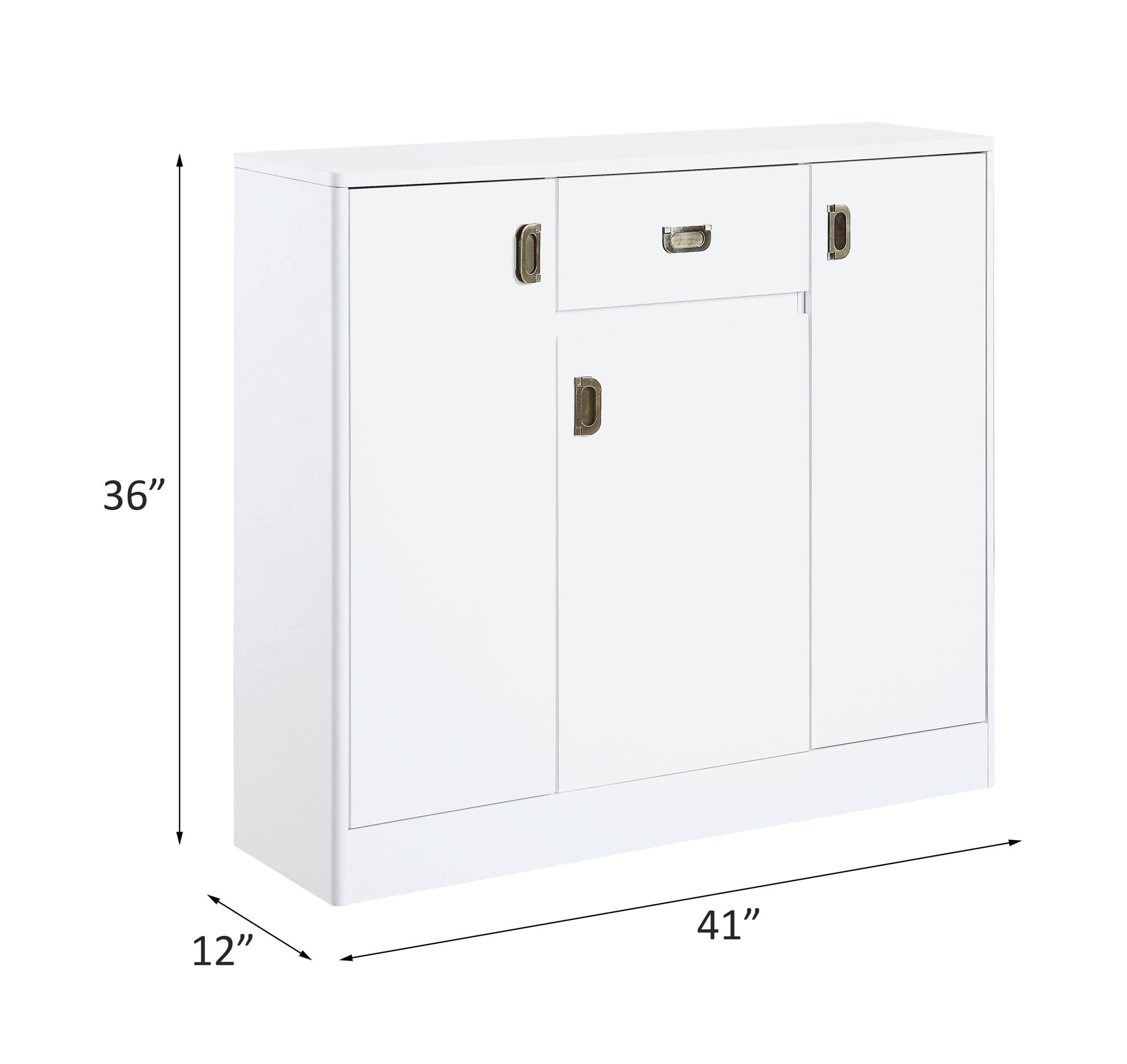 Pagan - High Gloss Server - White - Best Buy Furniture