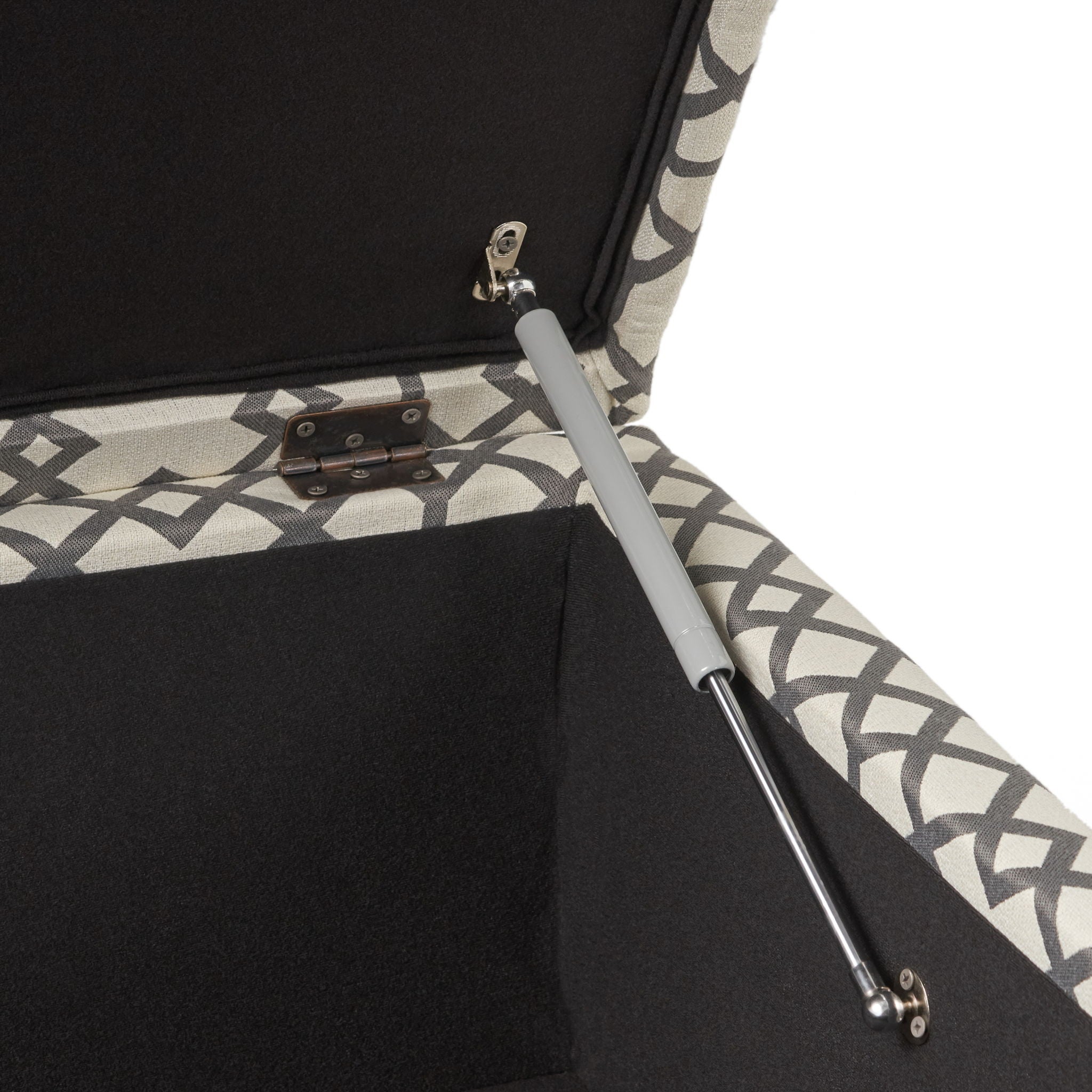 Richmond - Storage Ottoman With Unique Pattern And Ample Storage - Gray - Best Buy Furniture