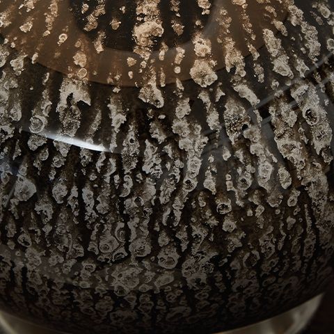 Tenslow - Glass Table Lamp - Antique Black - Best Buy Furniture