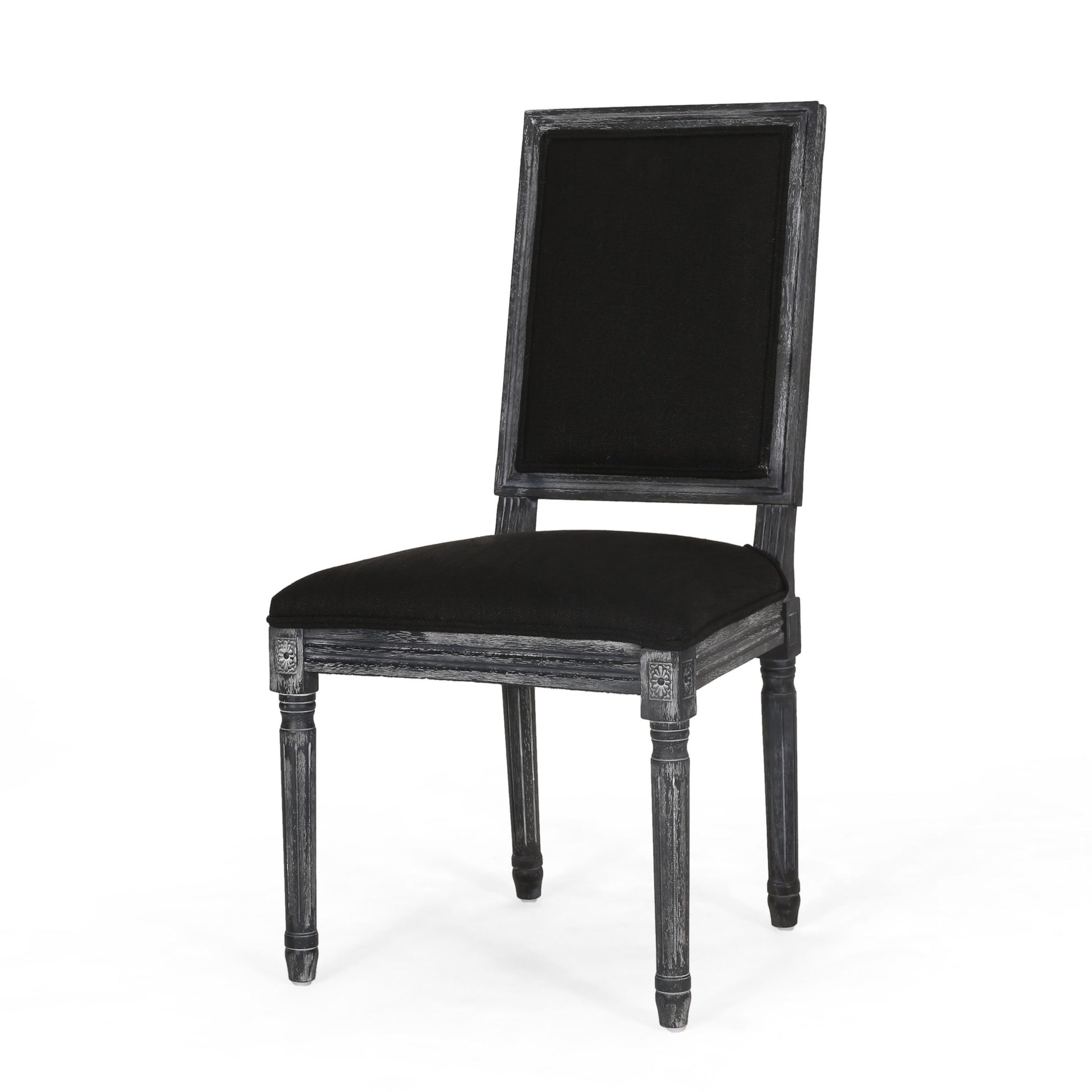 French Country Style Dining Chair With Upholstered Seating And Fluted Legs - Best Buy Furniture