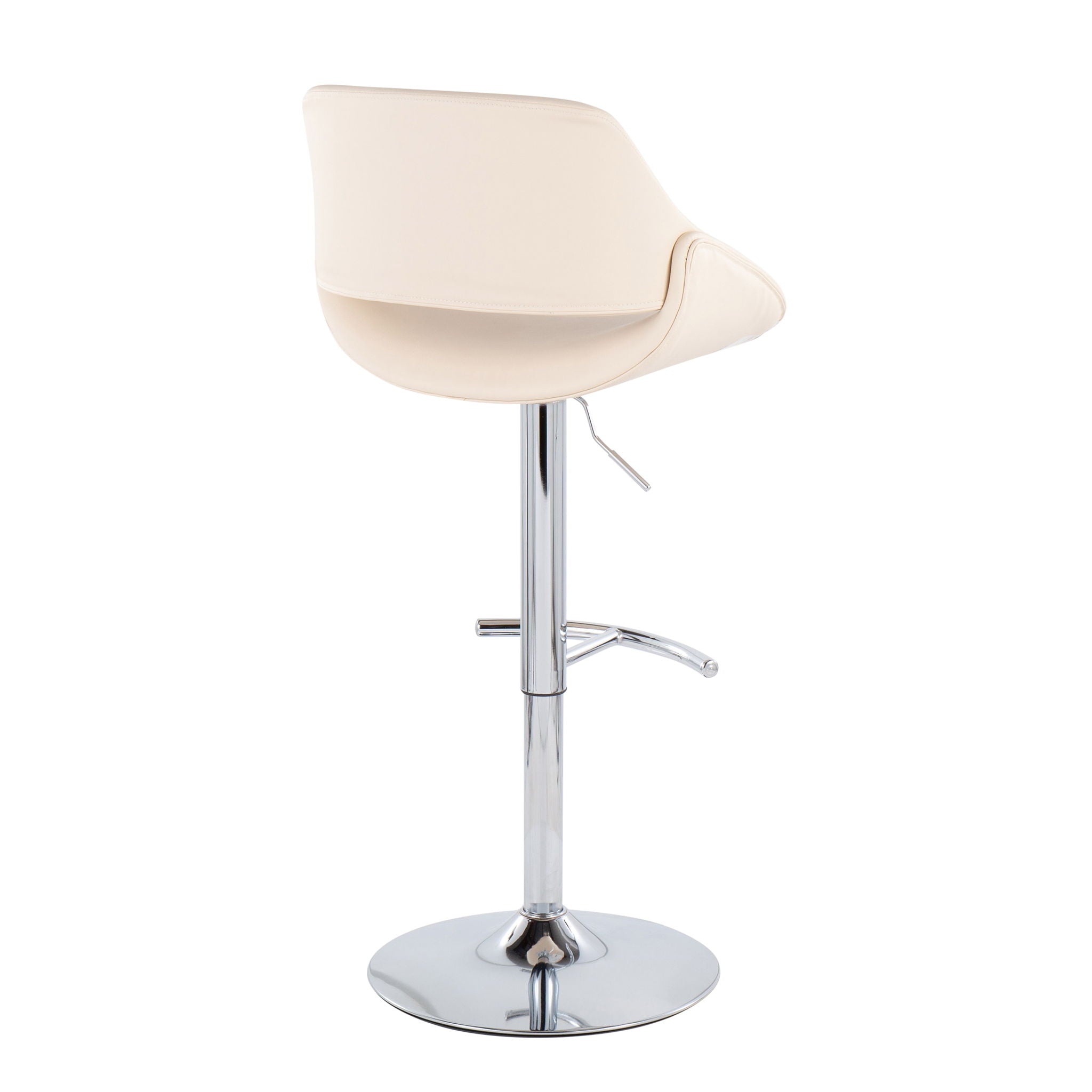 Fabrico - Contemporary Adjustable Bar Stool With Rounded T Footrest (Set of 2) - Best Buy Furniture