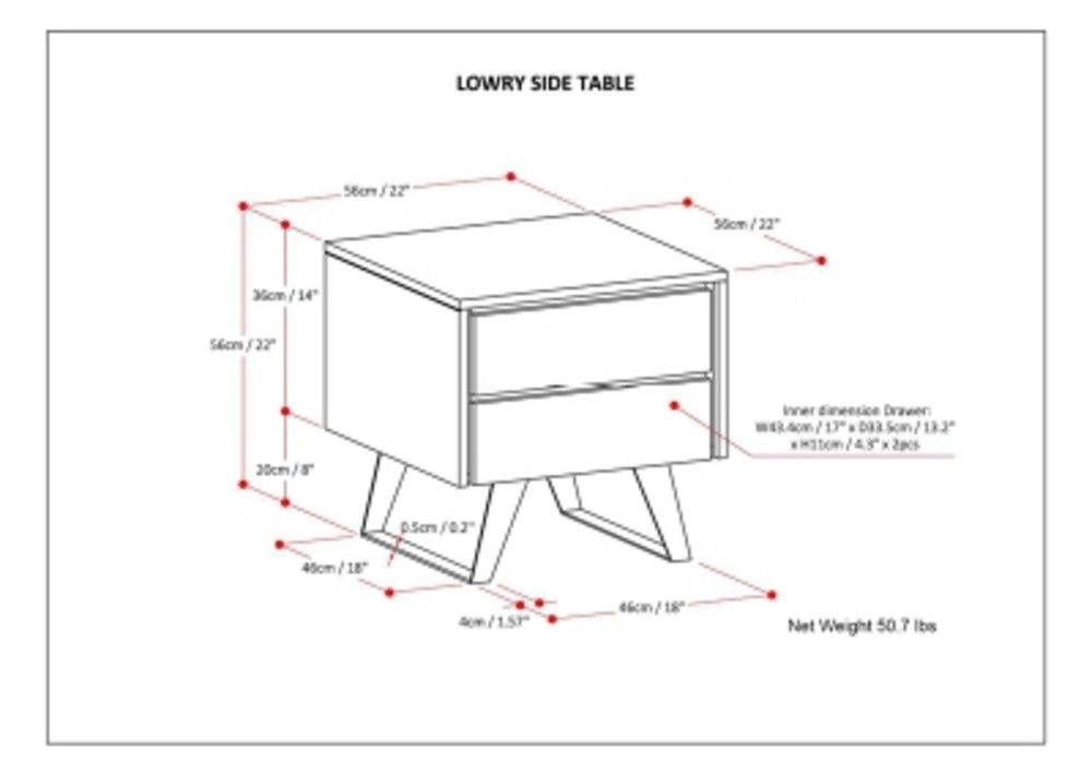 Lowry - Side Table - Natural - Best Buy Furniture