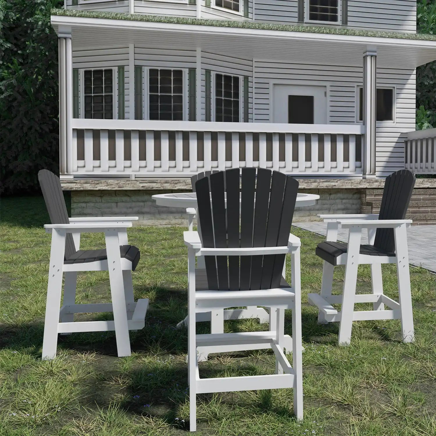 5 Piece HDPE Patio Bar Table and Chair Set - Best Buy Furniture