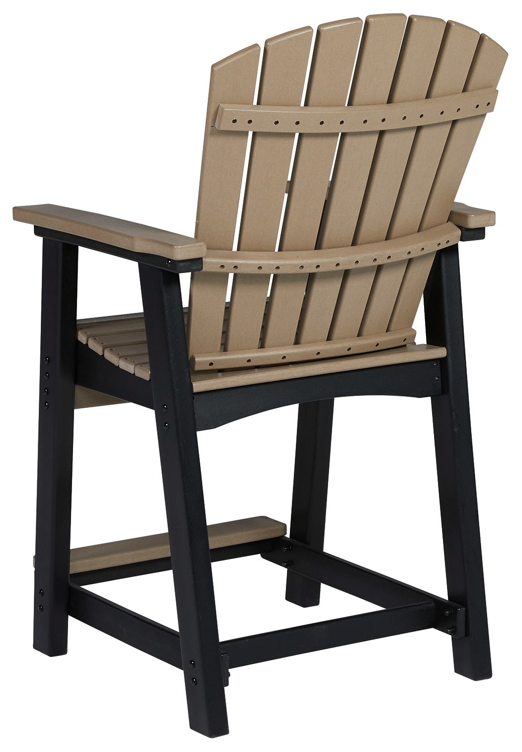Fairen Trail - Barstool (Set of 2) - Black / Driftwood - Best Buy Furniture