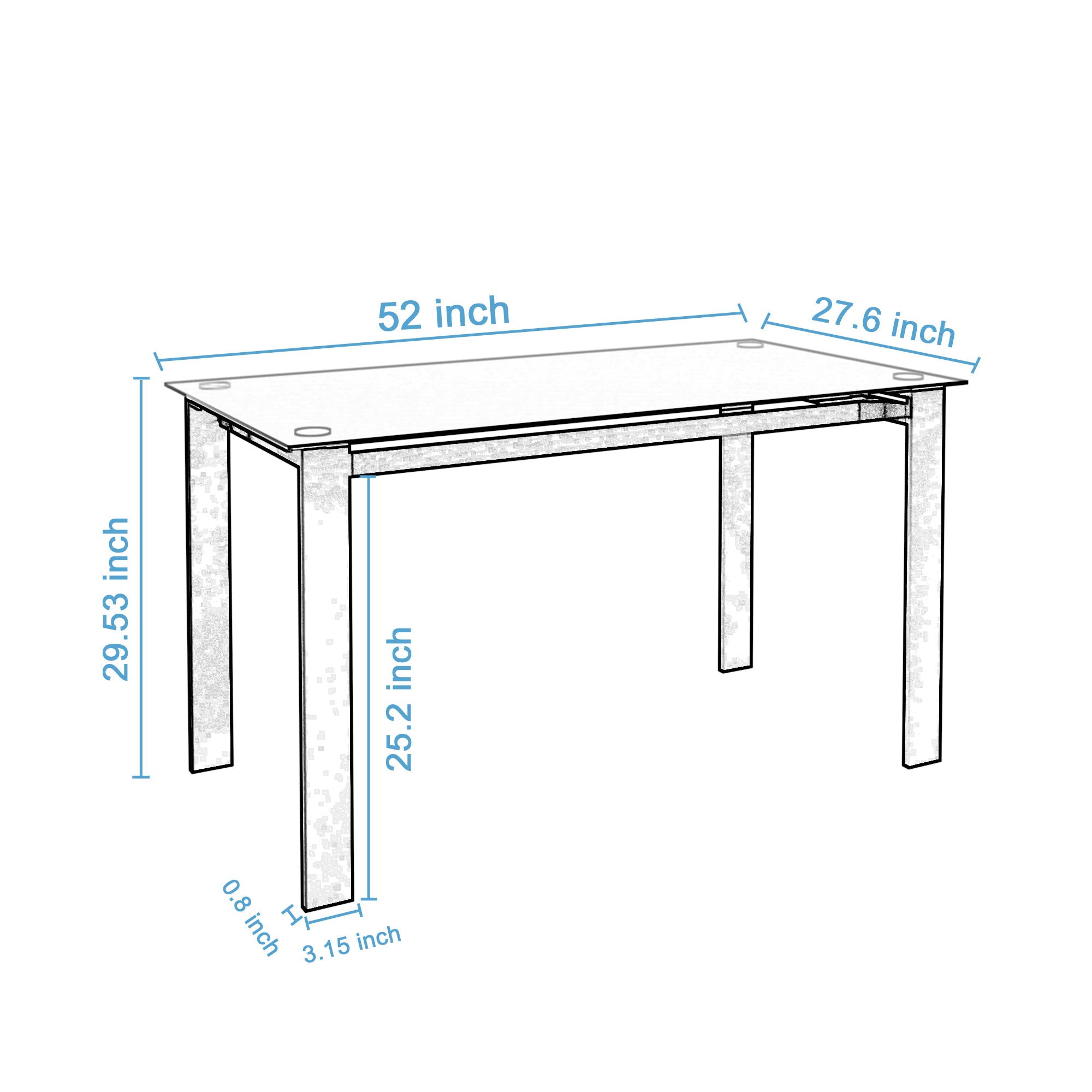 Modern 7 Piece Dining Table Set With Glass Top And Chairs - Black - Best Buy Furniture