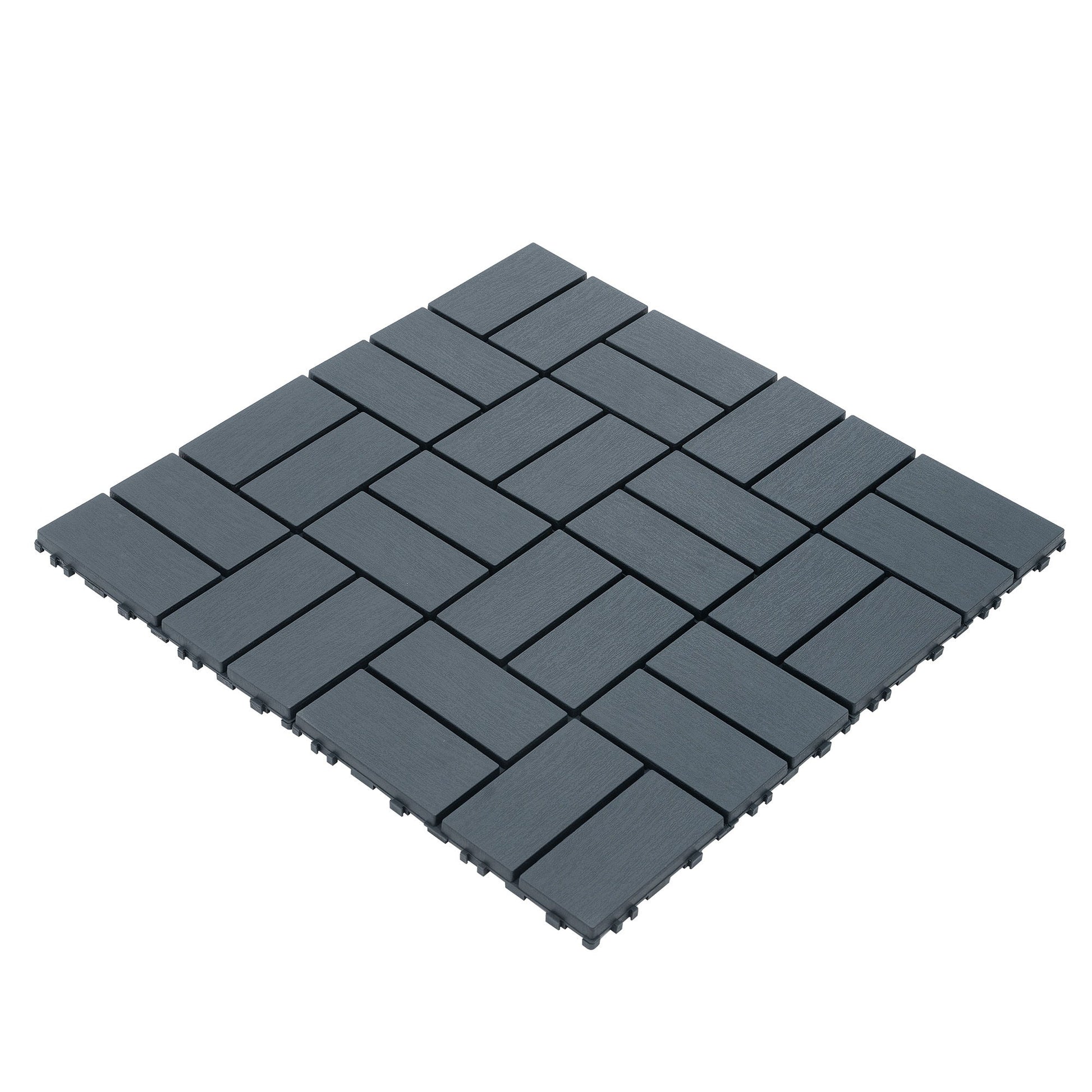 Plastic Interlocking Deck Tiles Patio Deck Tiles Waterproof Outdoor Use - Best Buy Furniture