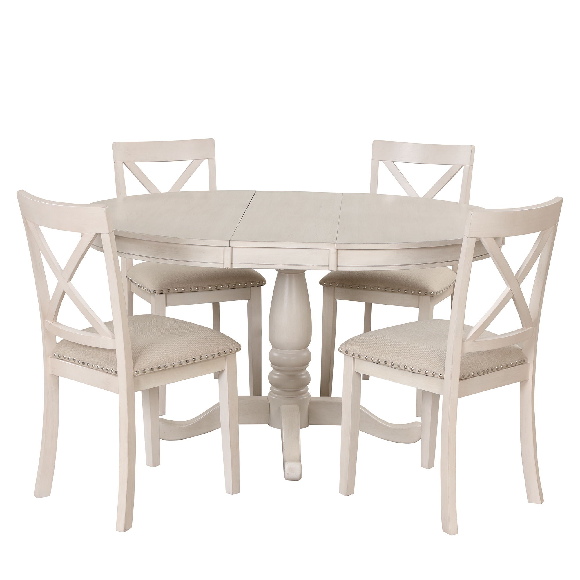 Modern Dining Table Set For 4, Round Table And 4 Kitchen Room Chairs, 5 Piece Kitchen Table Set For Dining Room, Dinette, Breakfast Nook - Best Buy Furniture