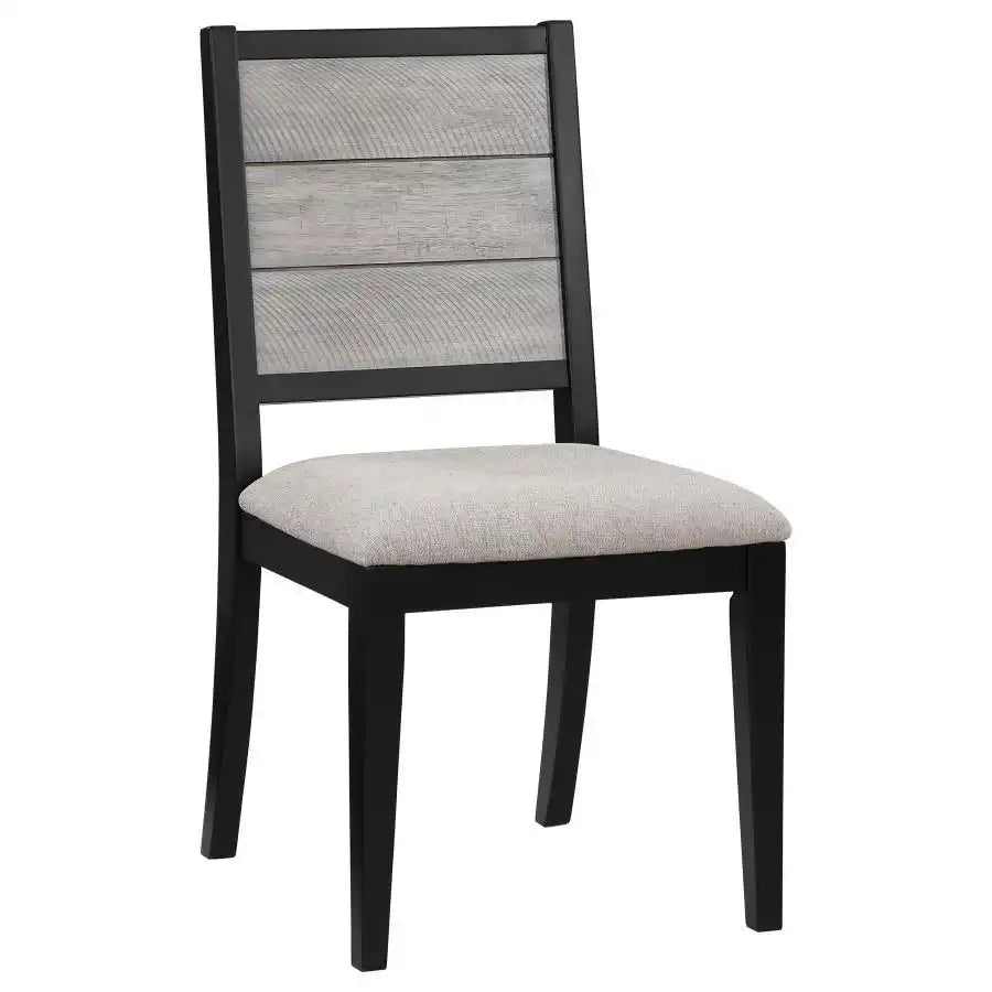 Elodie - Wood Dining Side Chair (Set of 2) - Gray And Black - Best Buy Furniture