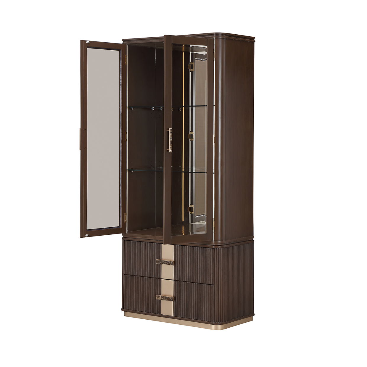 West Kensington - Display Cabinet - Medium Espresso - Best Buy Furniture