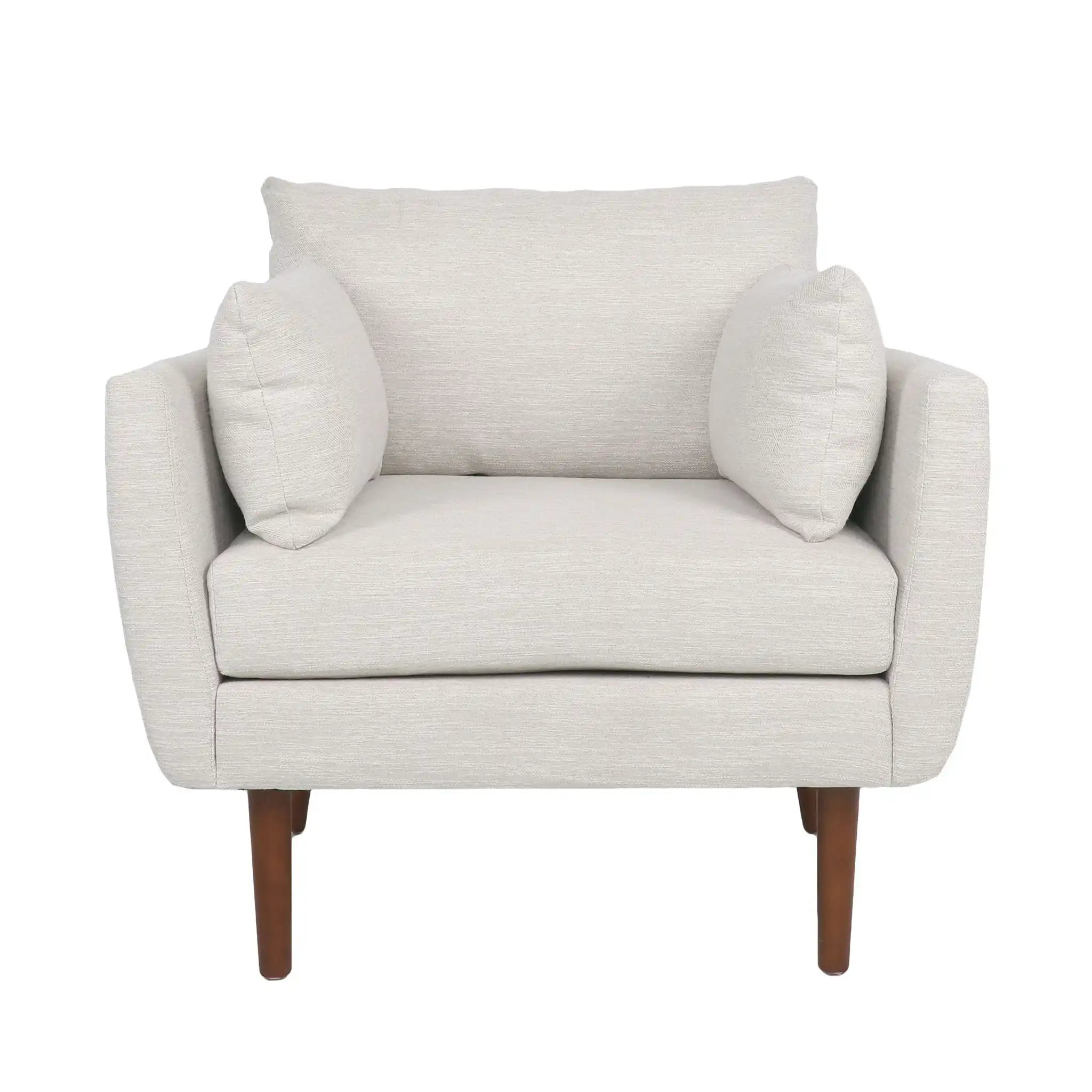 Luminate - Upholstered Fabric Club Chair With Tapered Legs And 2 Accent Pillows - Best Buy Furniture
